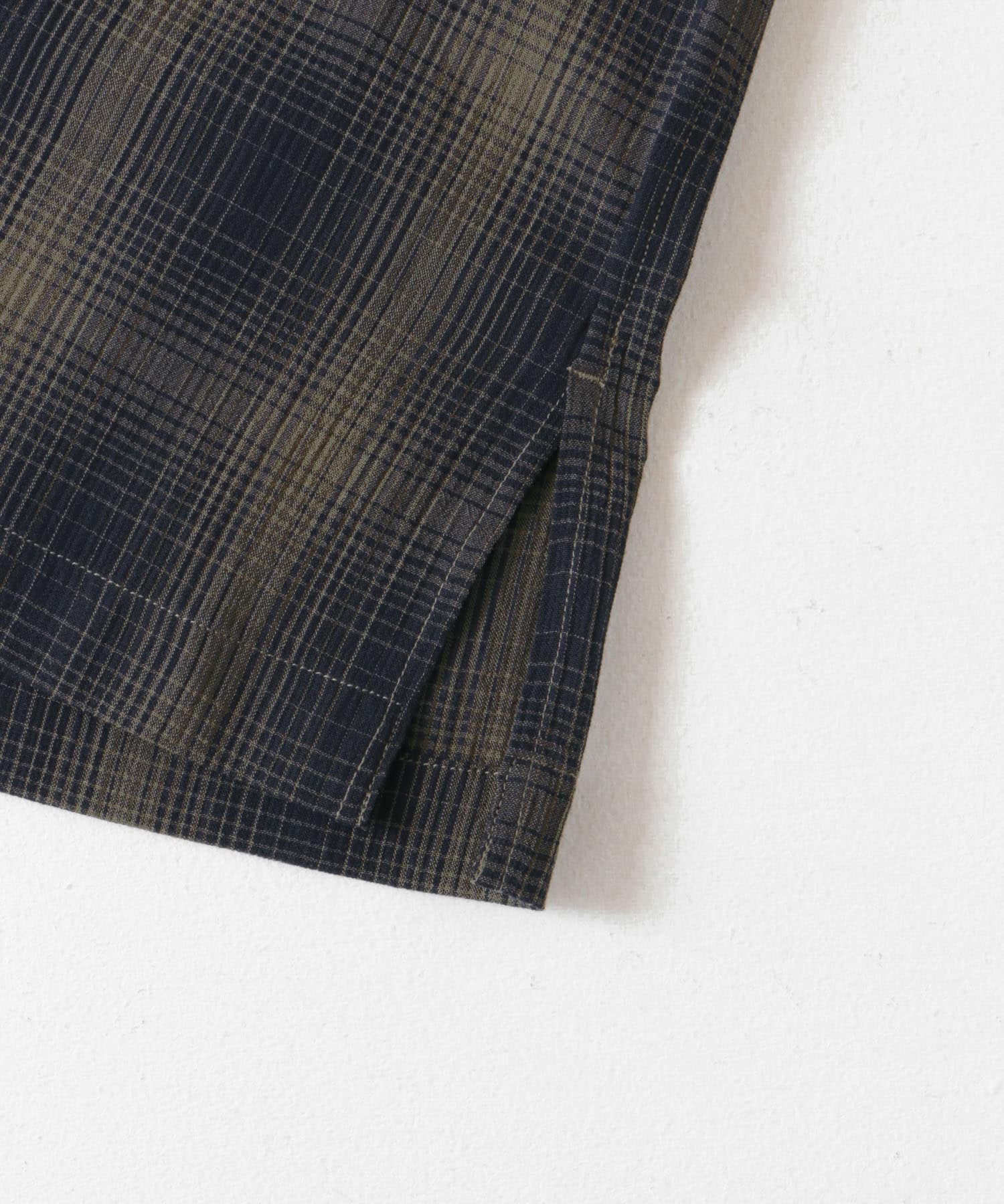 FORK&SPOON　TRオンブレーチェックショートスリーブシャツ BRN×BLK 4