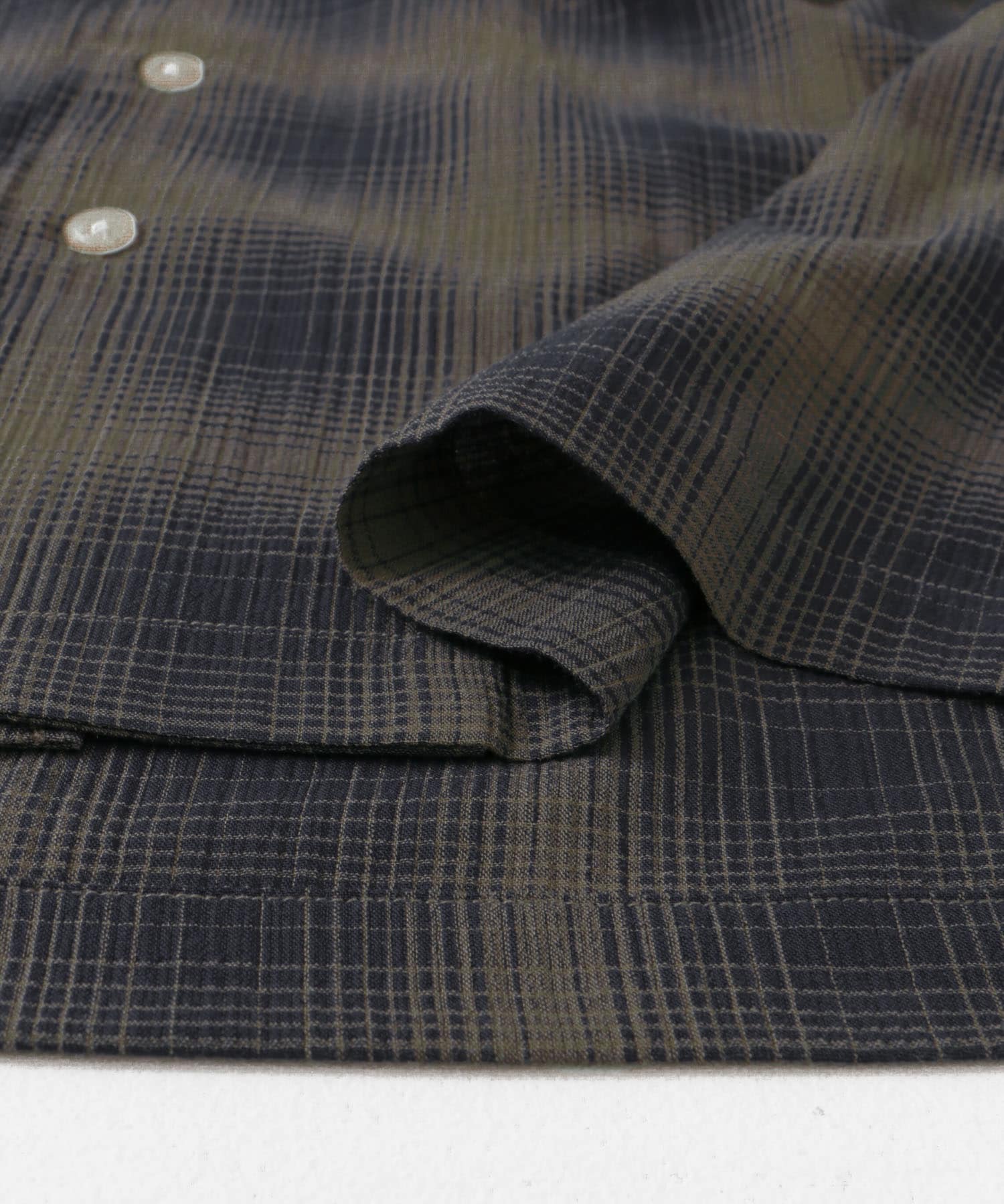 FORK&SPOON　TRオンブレーチェックショートスリーブシャツ BRN×BLK 4