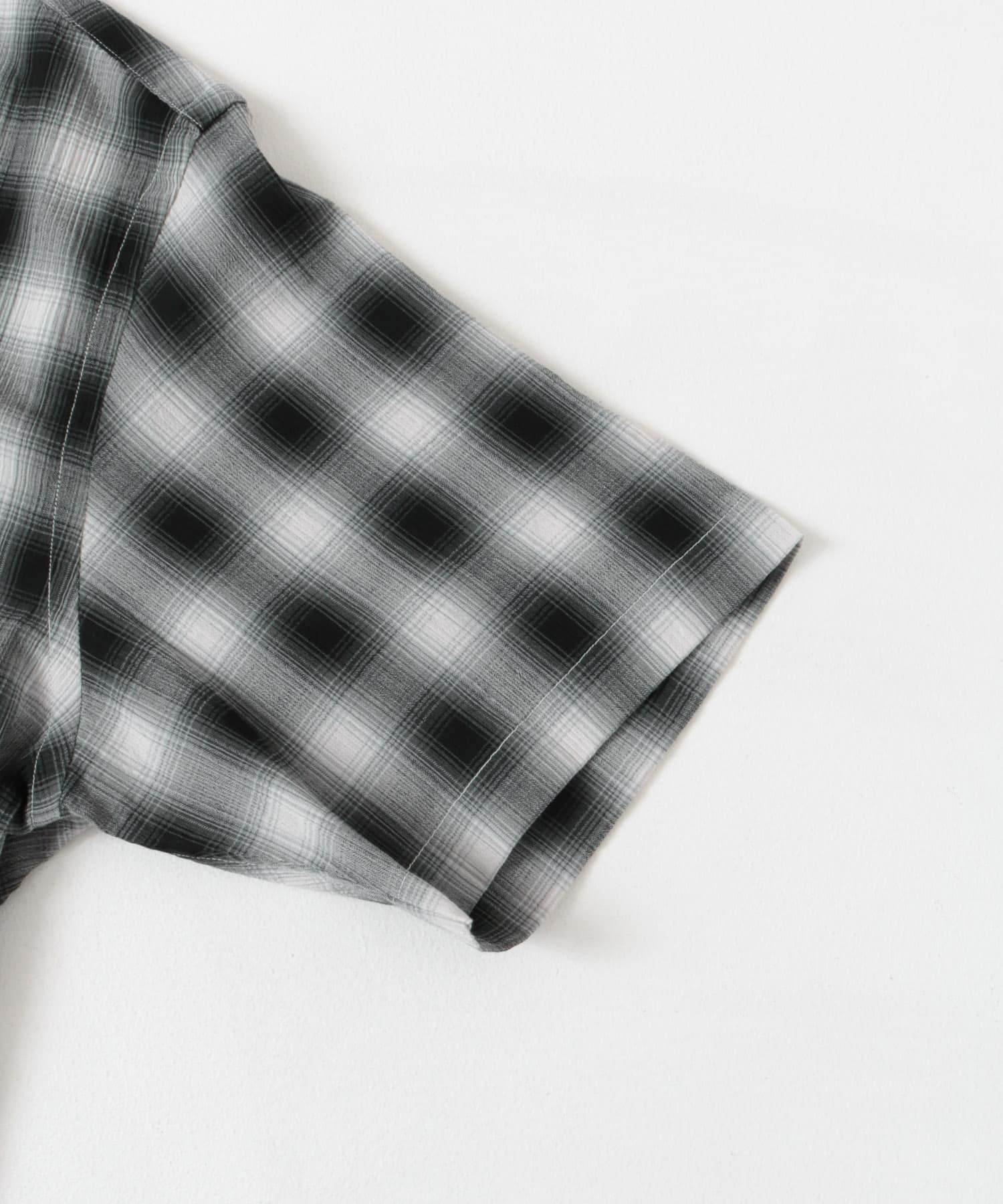 FORK&SPOON　TRオンブレーチェックショートスリーブシャツ IVO×GRY 4