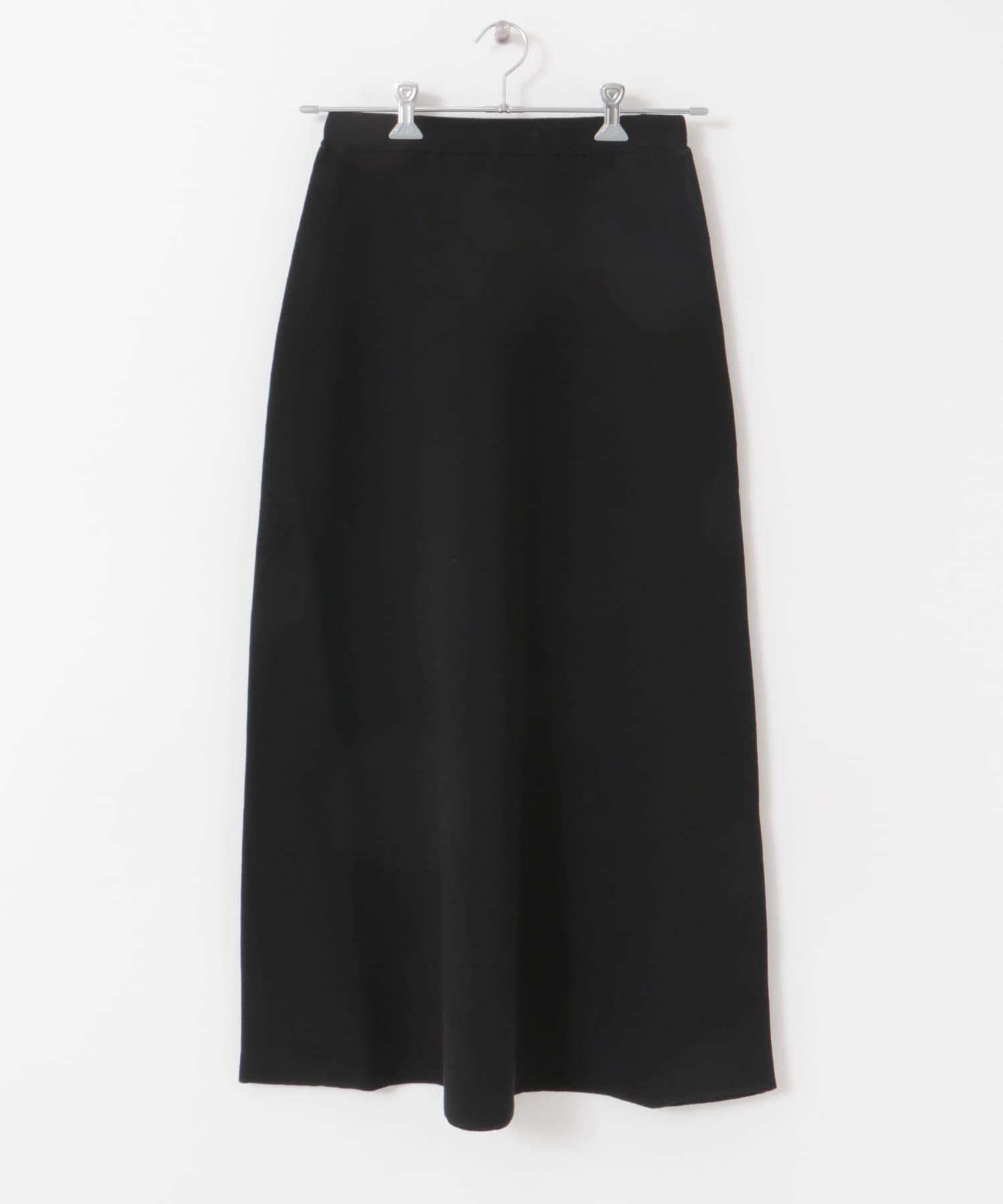 FORK&SPOON　ウォッシャブルニットフレアスカート BLACK 1