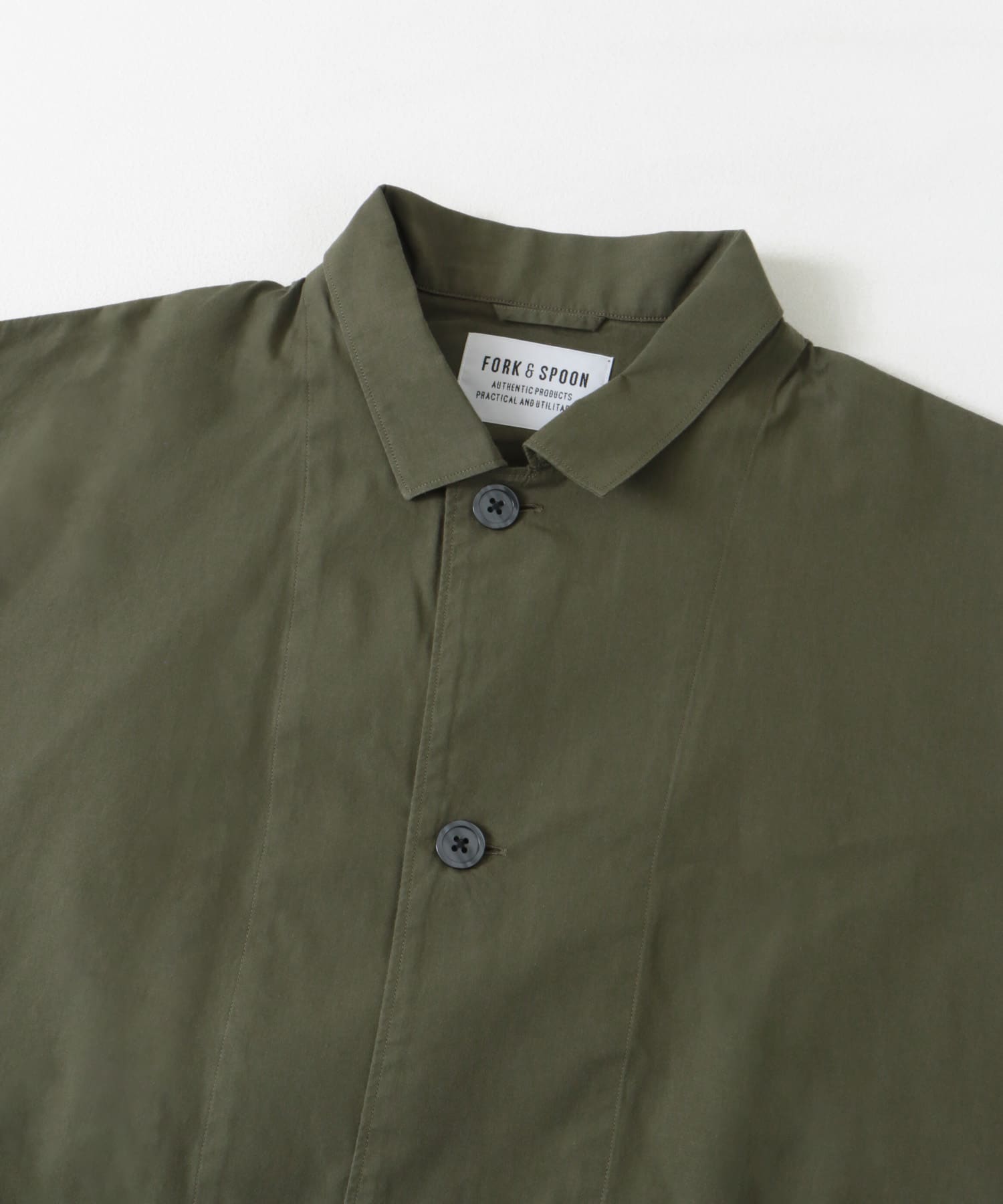 FORK&SPOON　カバーオールシャツ OLIVE 4