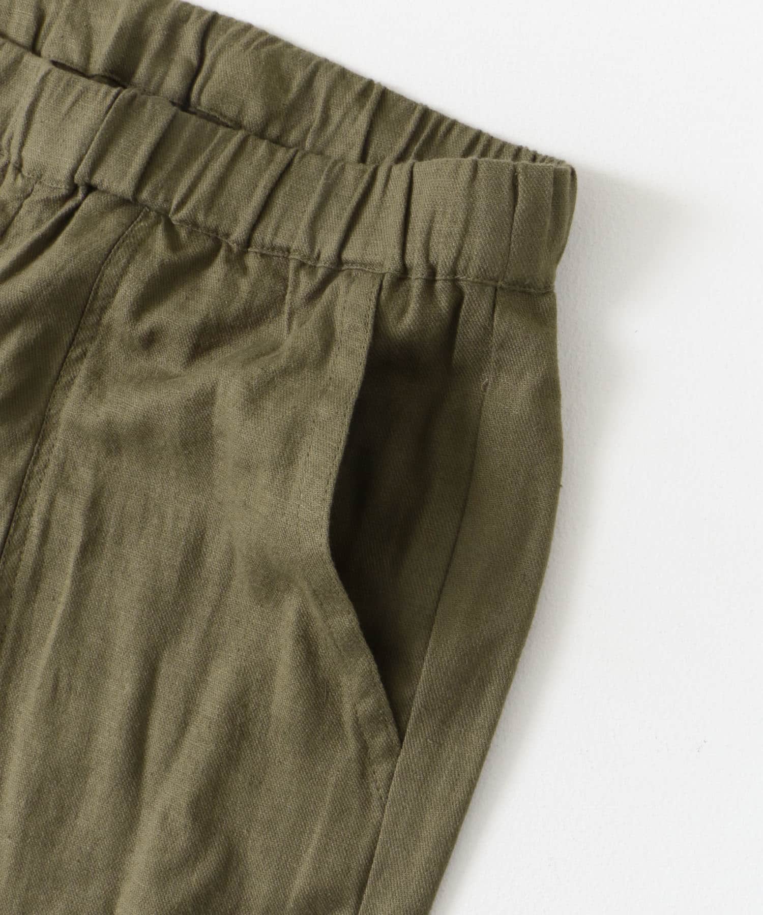 FORK&SPOON　リネンストレッチイージーパンツ OLIVE 4