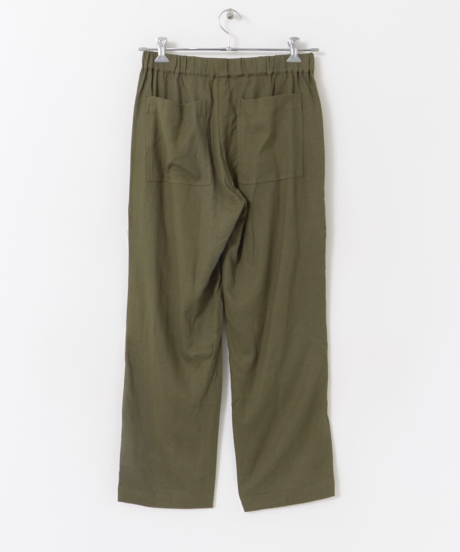 FORK&SPOON　リネンストレッチイージーパンツ OLIVE 4
