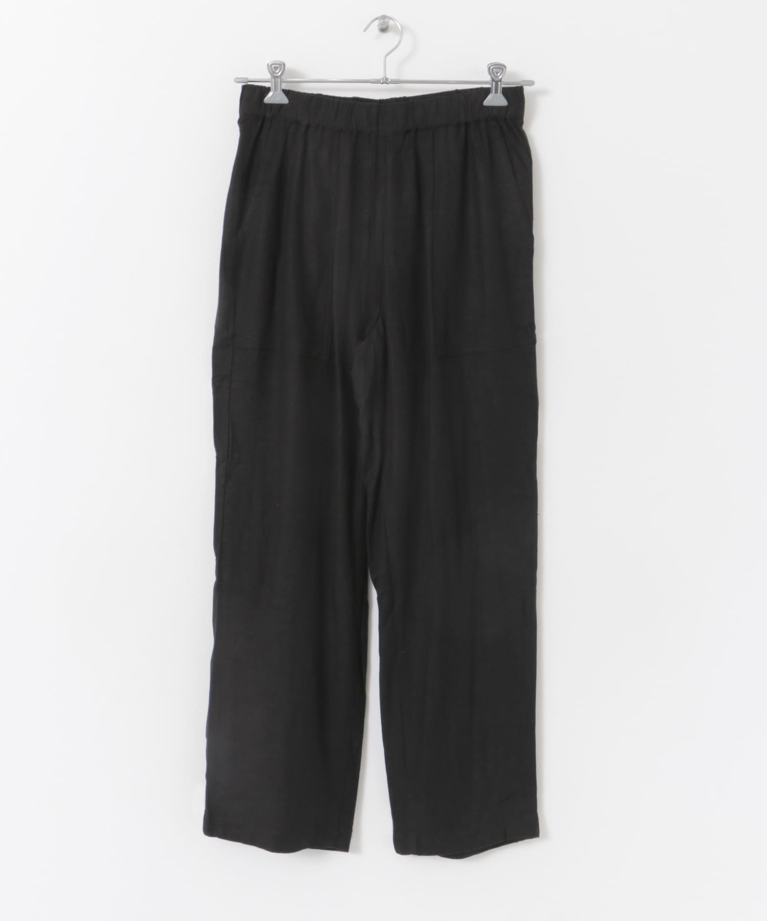 FORK&SPOON　リネンストレッチイージーパンツ BLACK 4