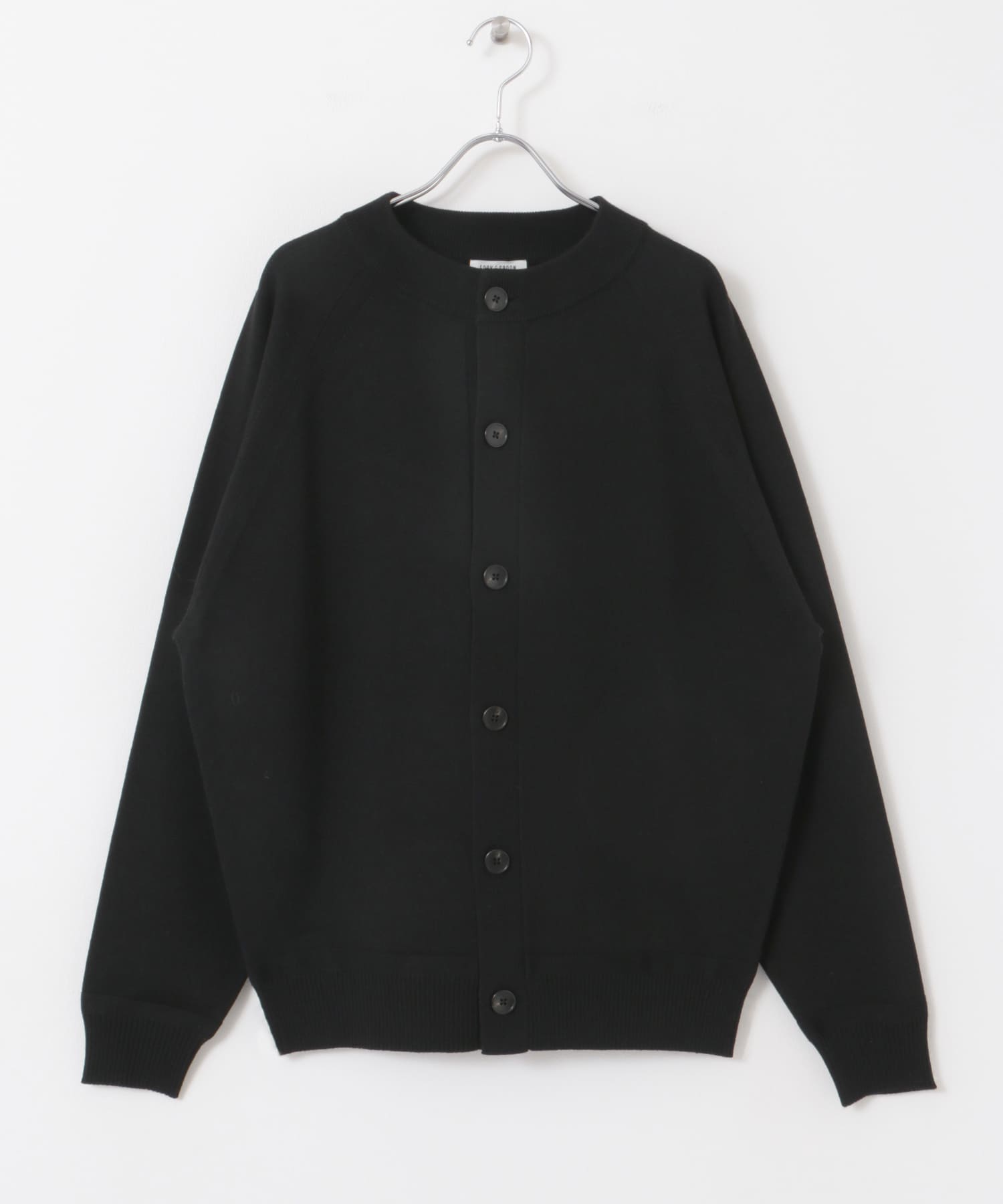FORK&SPOON　ウーステッドヤーンクルーネックカーディガン BLACK 4