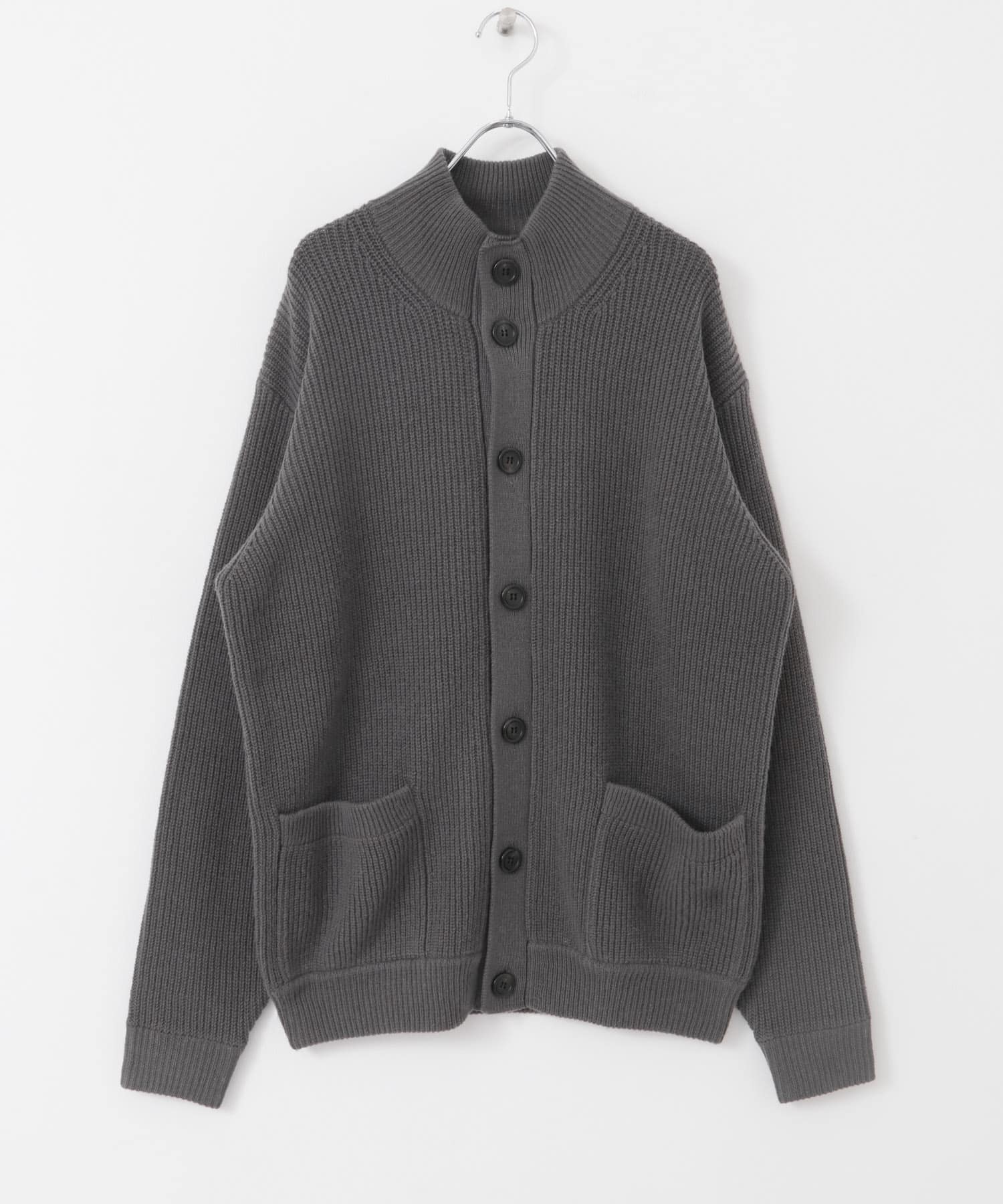 FORK&SPOON　ウォッシャブルローゲージニットカーディガン STEELGRAY 4