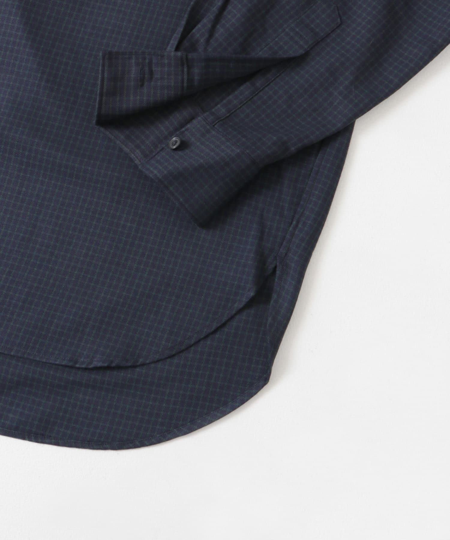 FORK&SPOON　TRWバンドカラーシャツ NAVY CHK 4