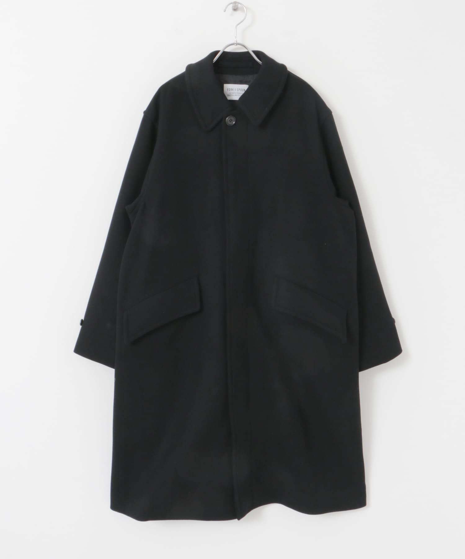 FORK&SPOON　バルカラーコート BLACK 4