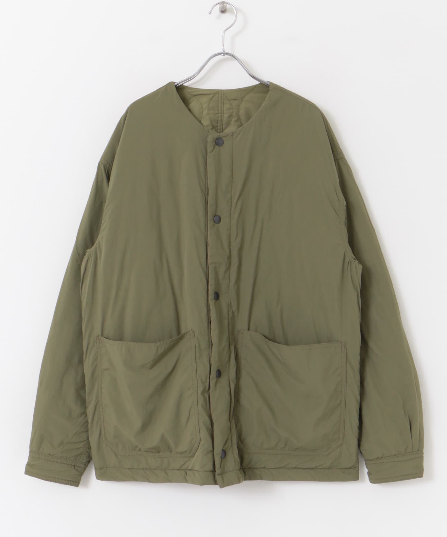 FORK&SPOON　リバーシブルノーカラーブルゾン OLIVE 4