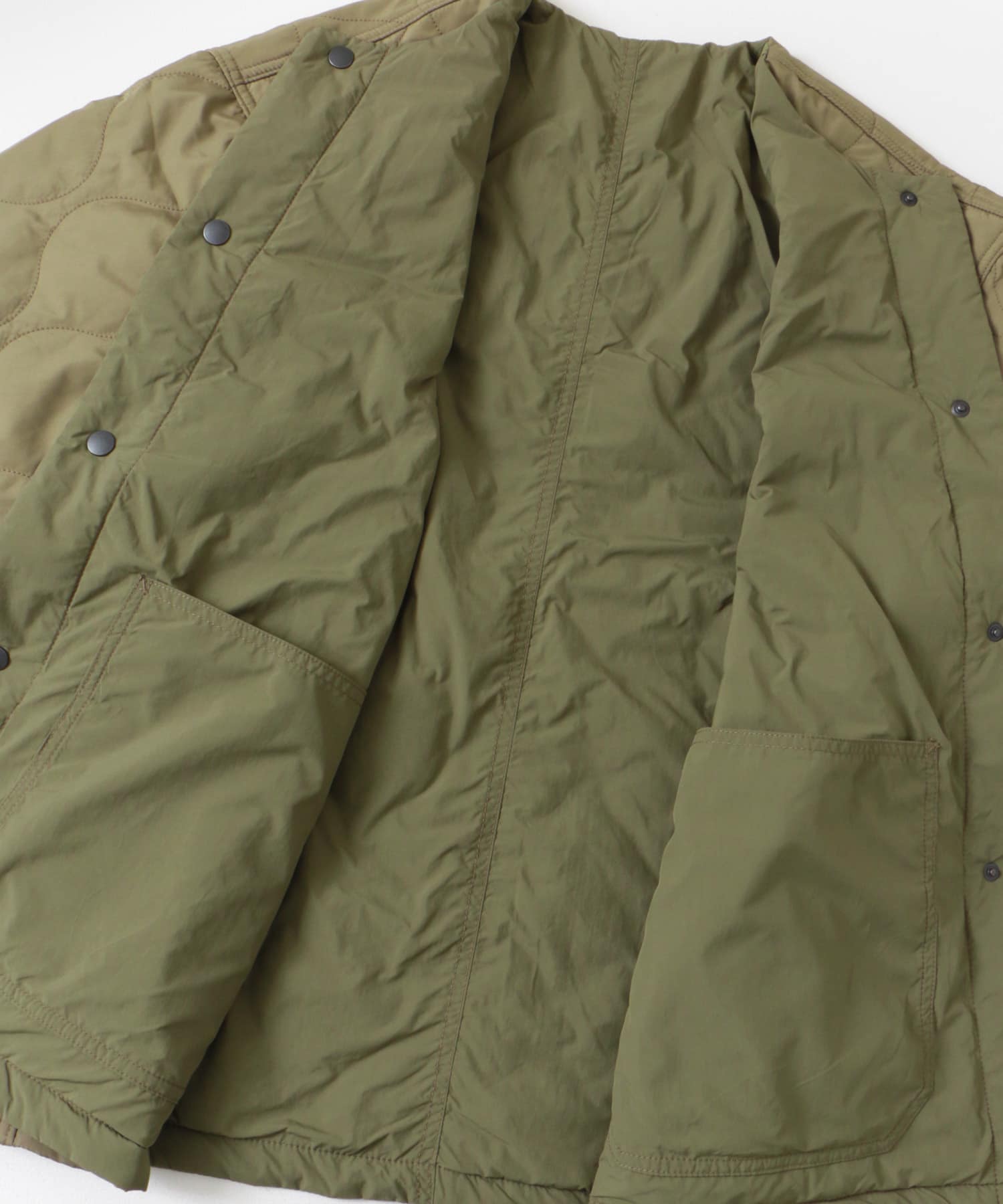 FORK&SPOON　リバーシブルノーカラーブルゾン OLIVE 4