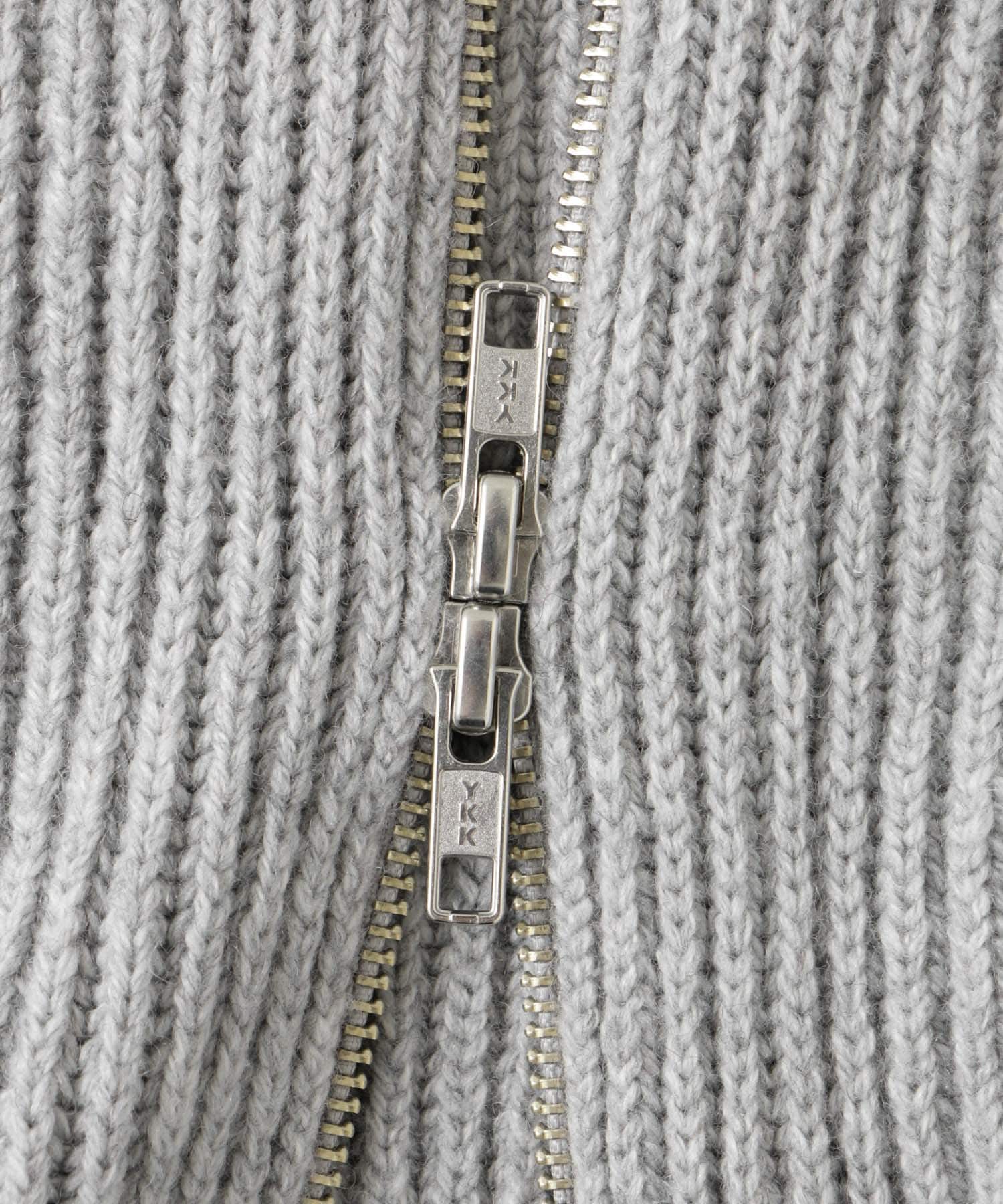 『WEB/一部店舗限定』FORK&SPOON　ウォッシャブルローゲージニットジップカーディガン TOPGRAY 1