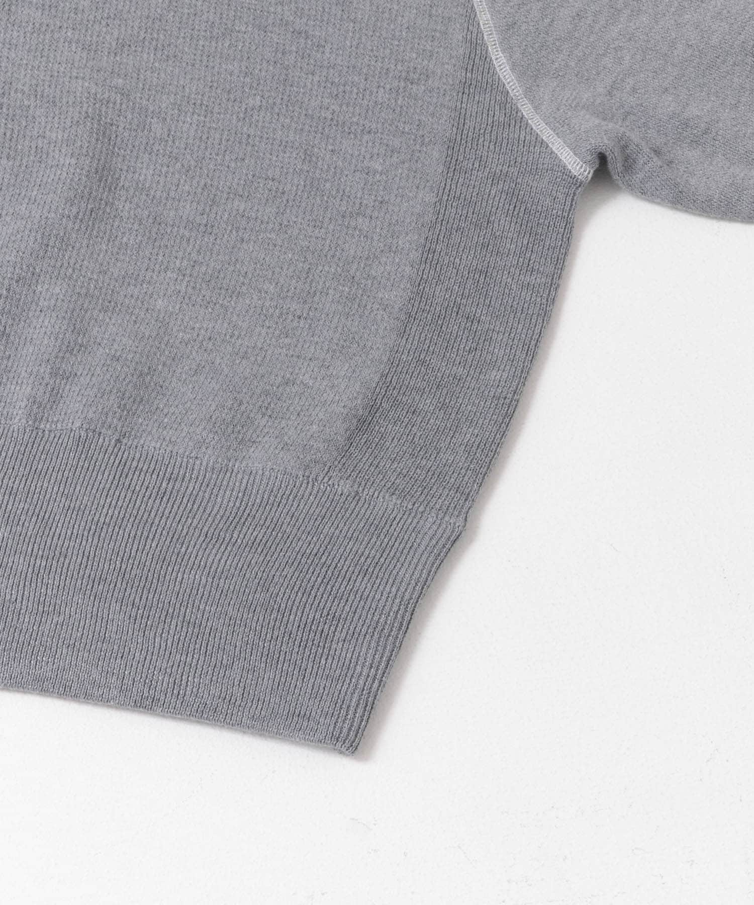 FORK&SPOON　バイカラーステッチニットプルオーバー TOPGRAY 1