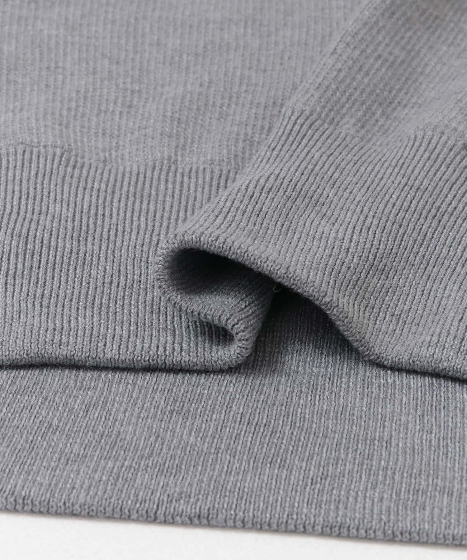 FORK&SPOON　バイカラーステッチニットプルオーバー TOPGRAY 1