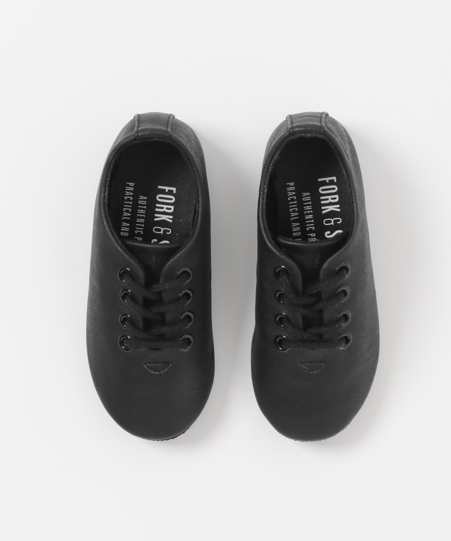 FORK&SPOON　バレエシューズ(KIDS) BLACK 16