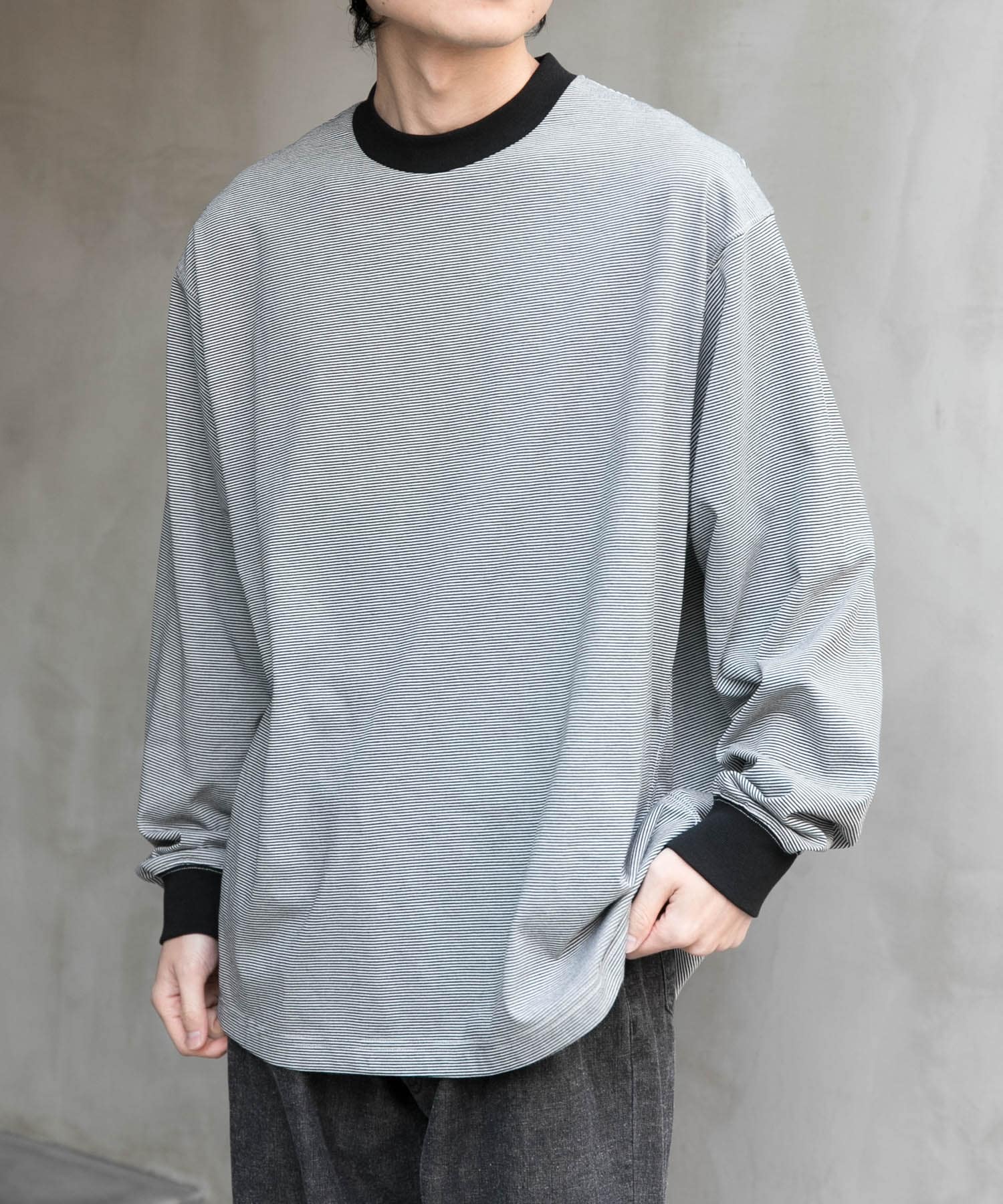 FORK&SPOON　CAVEボーダーロングスリーブTシャツ