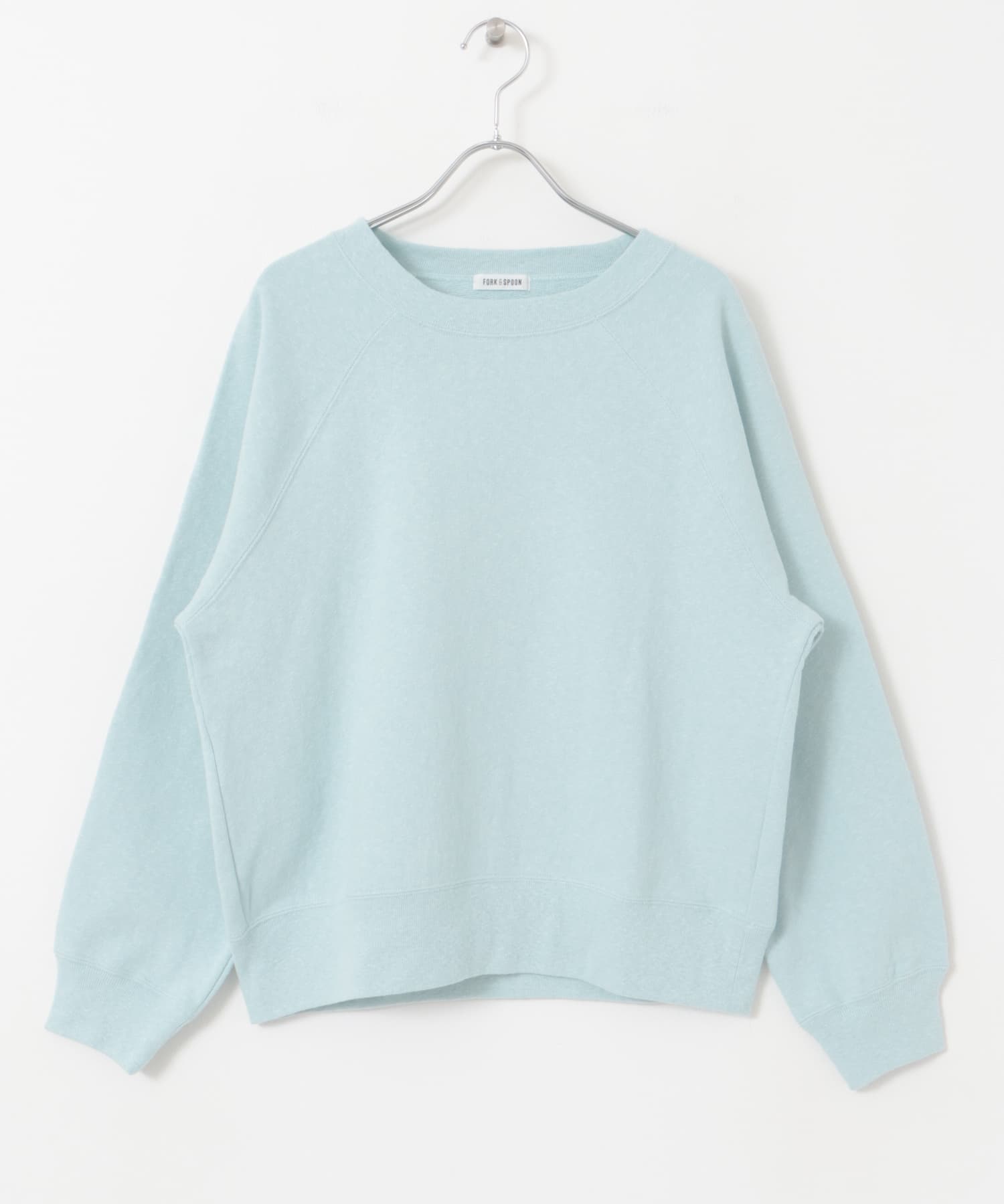 FORK&SPOON　スーピマコットン混反毛クルーネックスウェット LIGHTBLUE 1