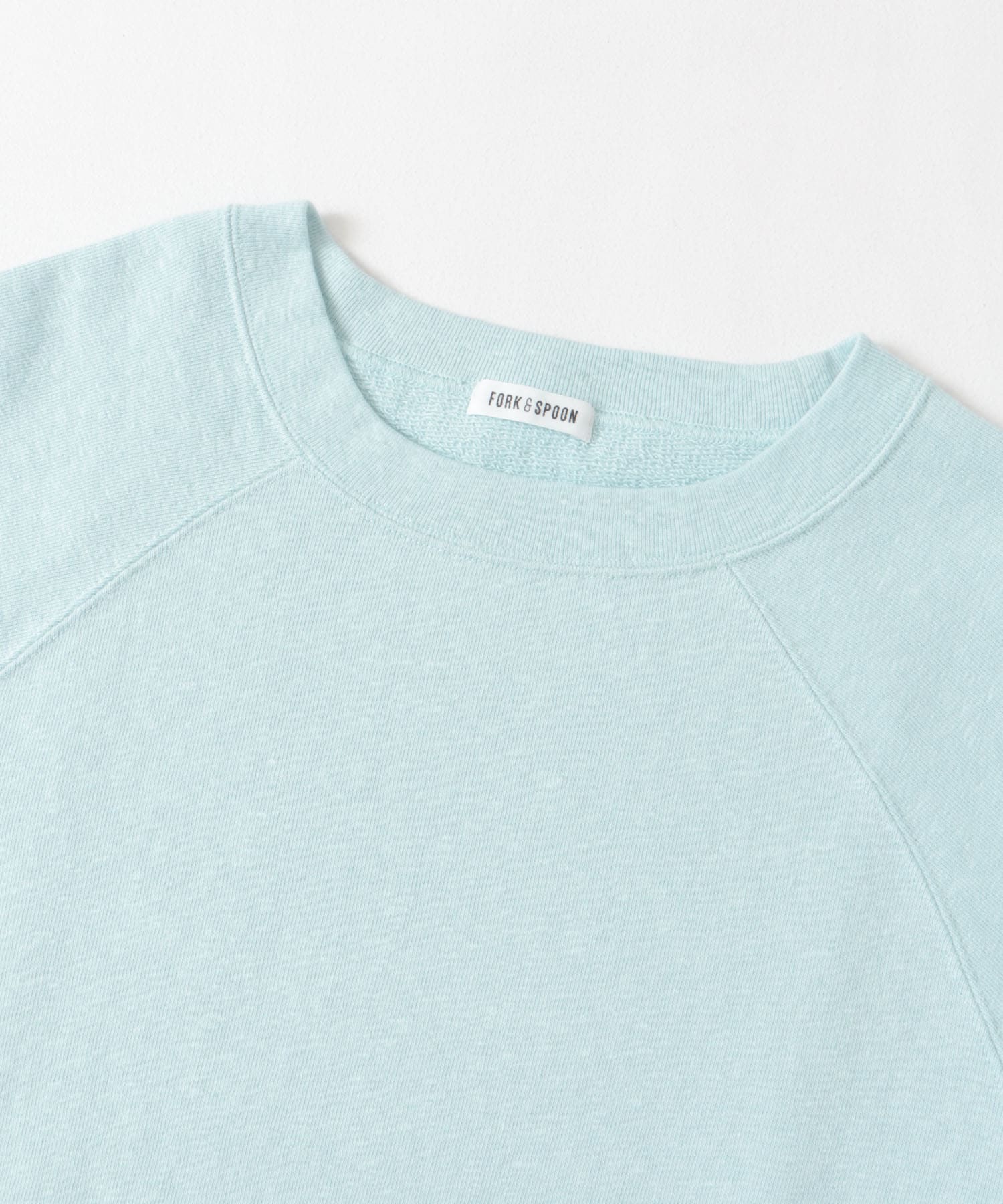 FORK&SPOON　スーピマコットン混反毛クルーネックスウェット LIGHTBLUE 1