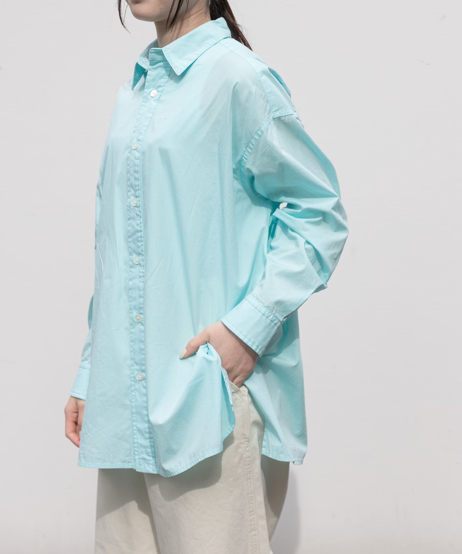 FORK&SPOON ガーメントダイロングスリーブシャツ