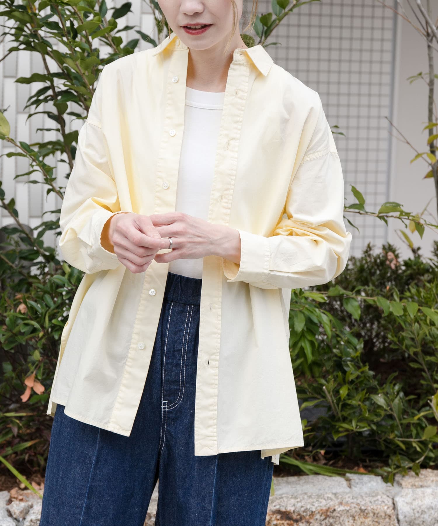 FORK&SPOON　ガーメントダイロングスリーブシャツ