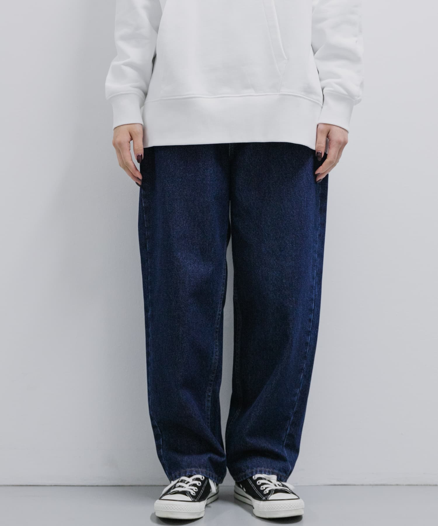 FORK&SPOON　JFデニムルーズテーパードパンツ ONEWASH 1