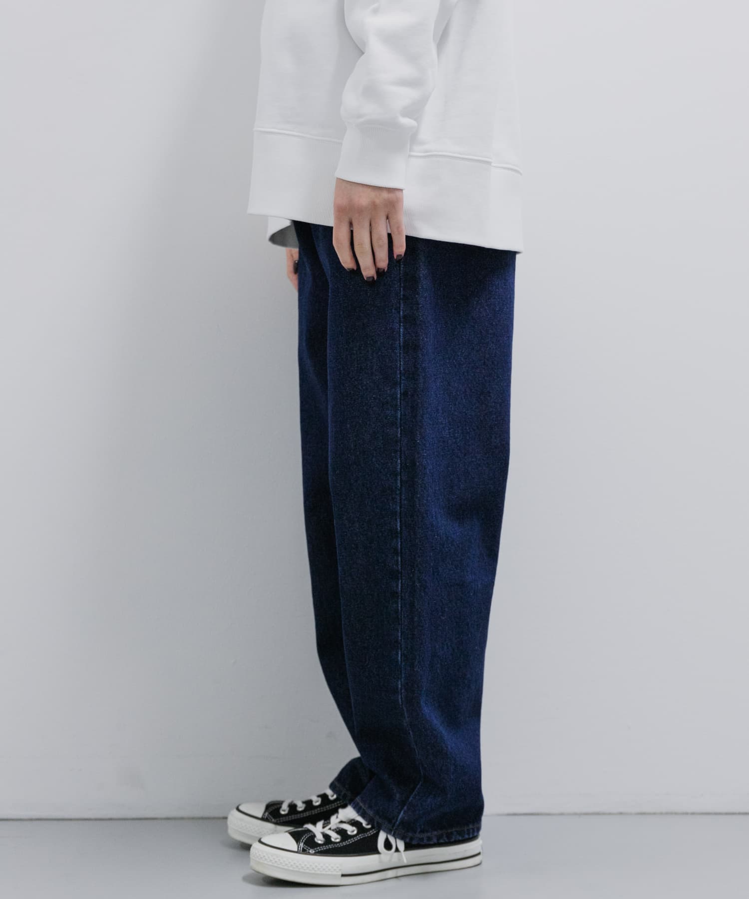FORK&SPOON　JFデニムルーズテーパードパンツ ONEWASH 1