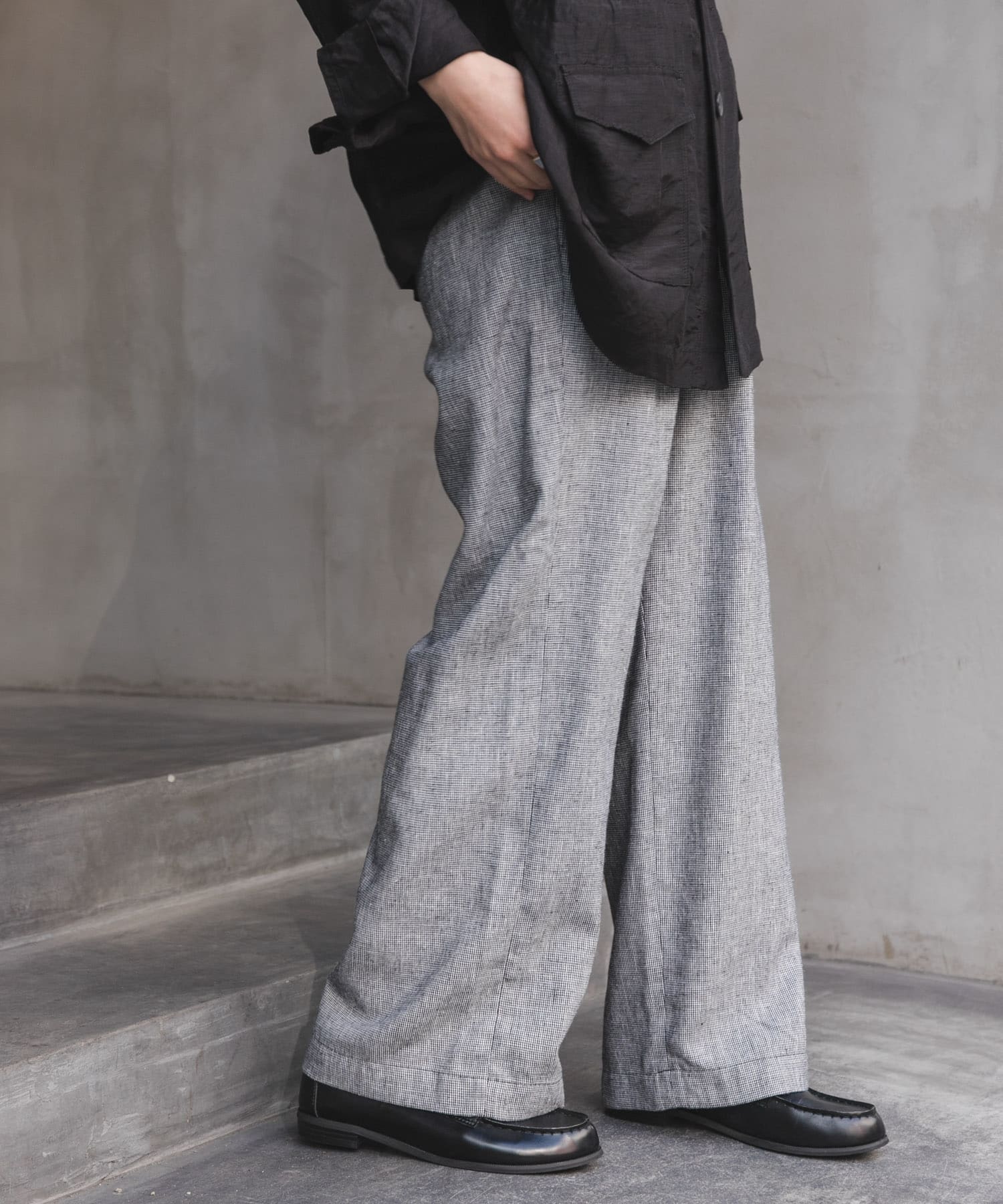 FORK&SPOON　ヘンプ混イージーパンツ