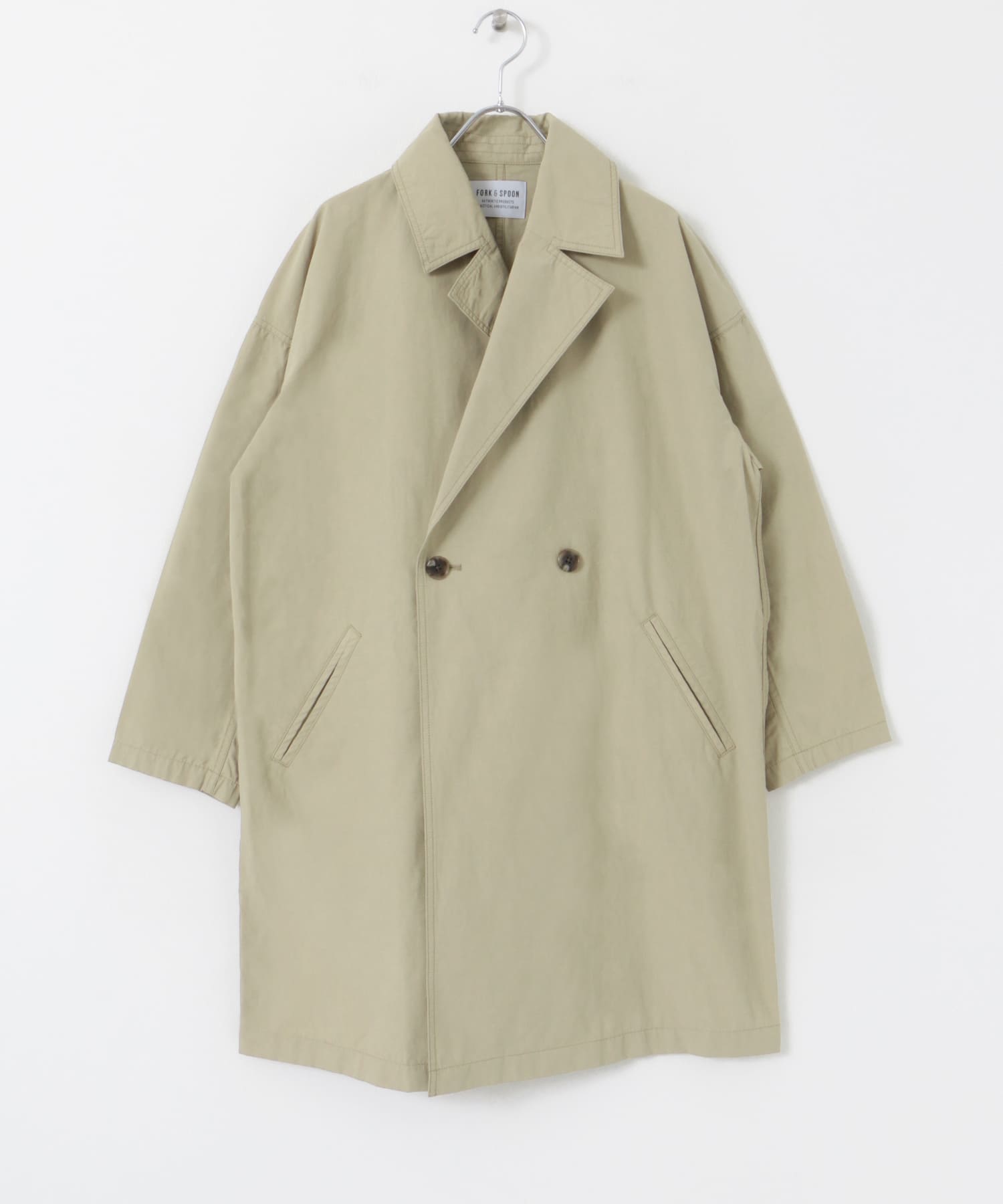 FORK&SPOON　オーバーライトミドルコート BEIGE 1