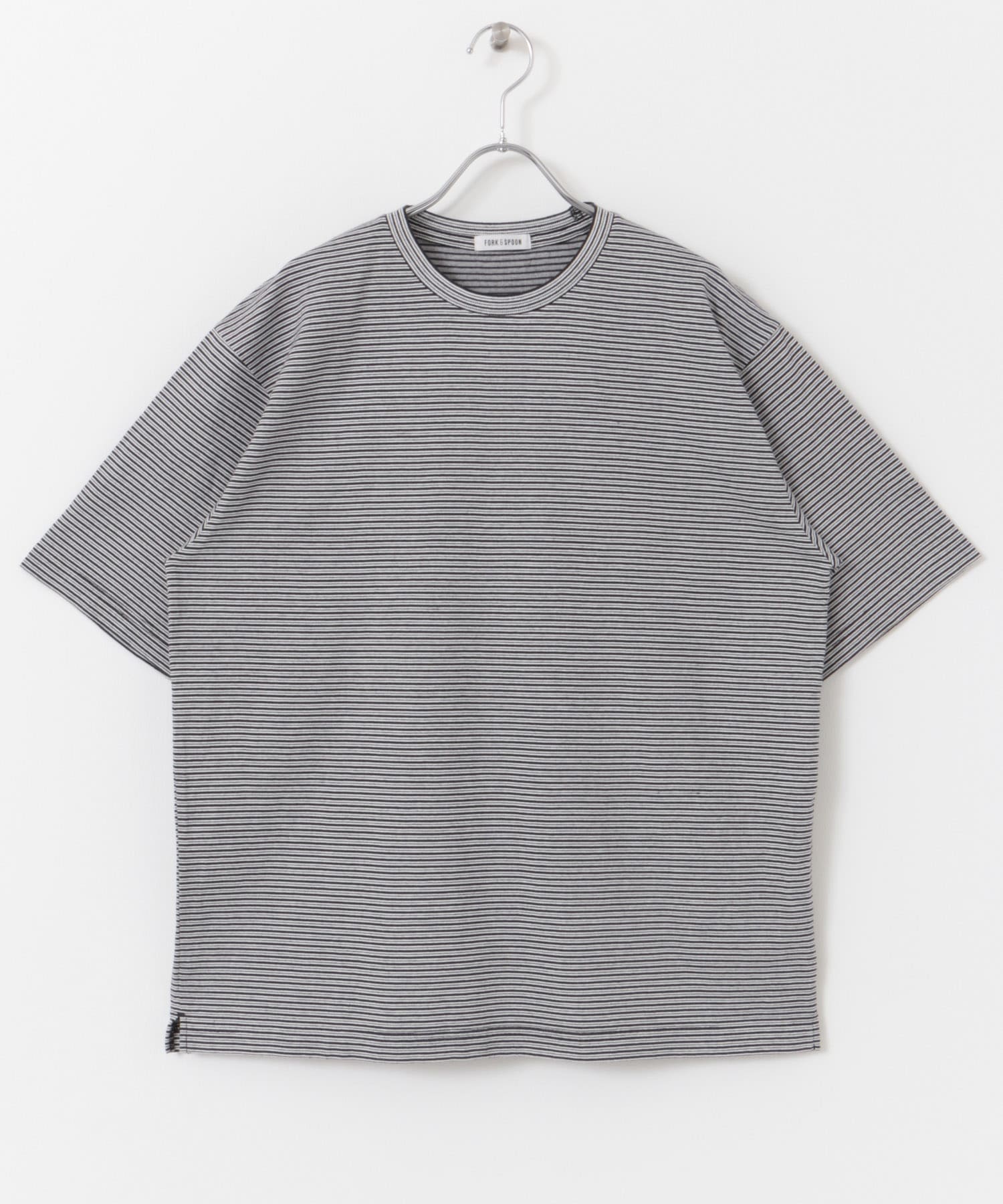 FORK&SPOON　マルチカラーボーダーTシャツ BLACK 4