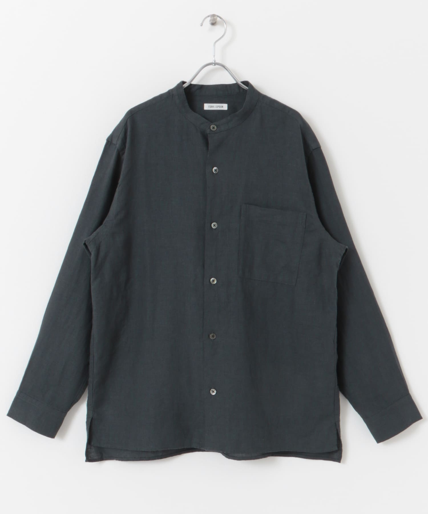 FORK&SPOON　コットンリネンロングスリーブシャツ CHARCOAL 4