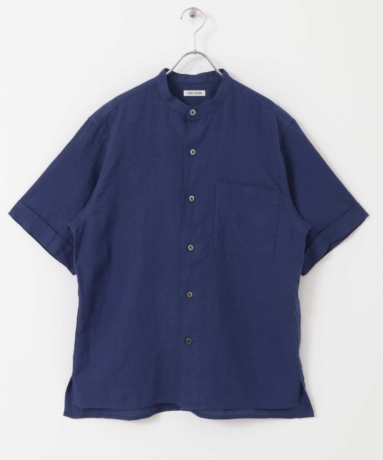 FORK&SPOON　コットンリネンショートスリーブシャツ BLUE 4