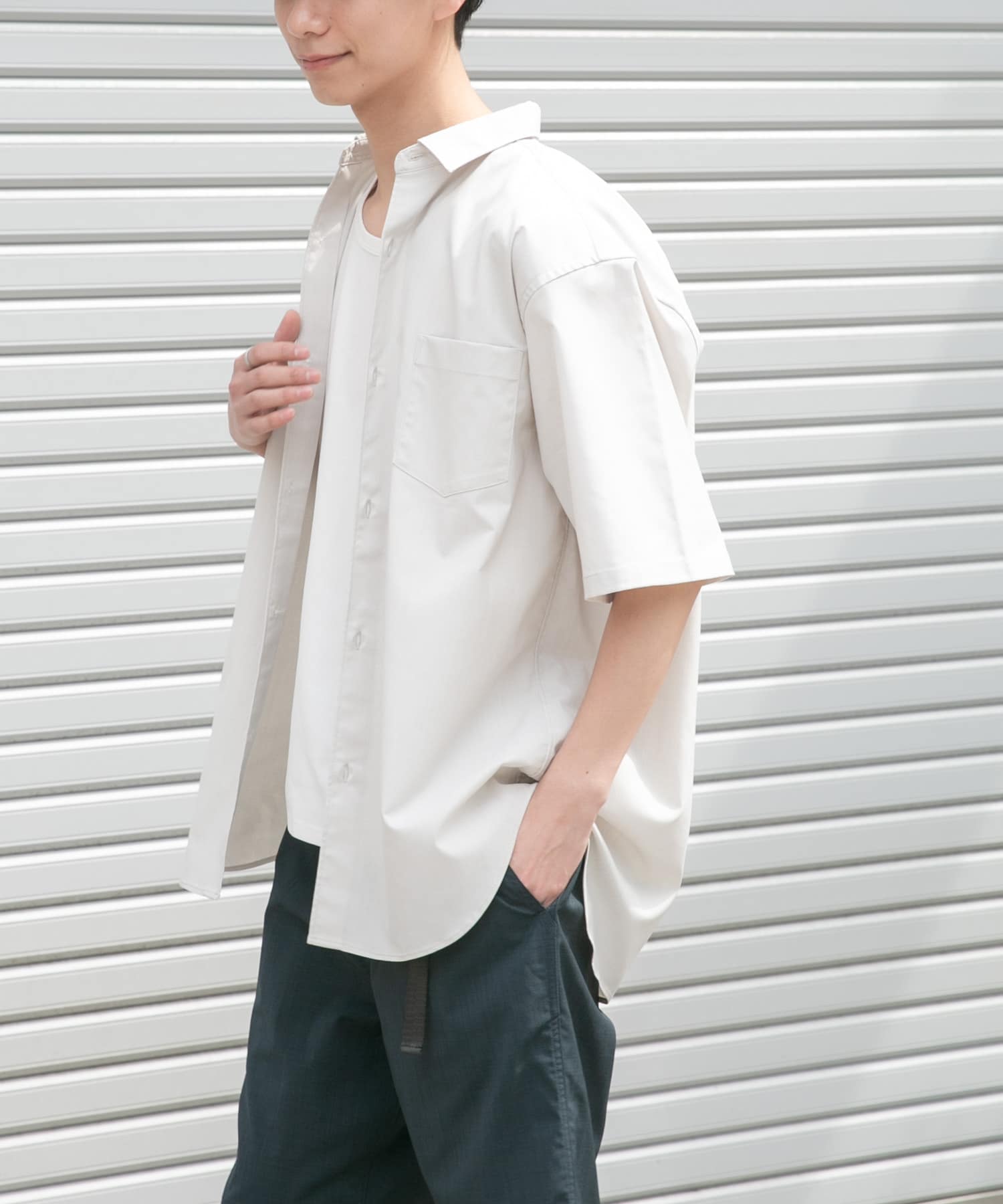 FORK&SPOON　TEC LINENシャツ