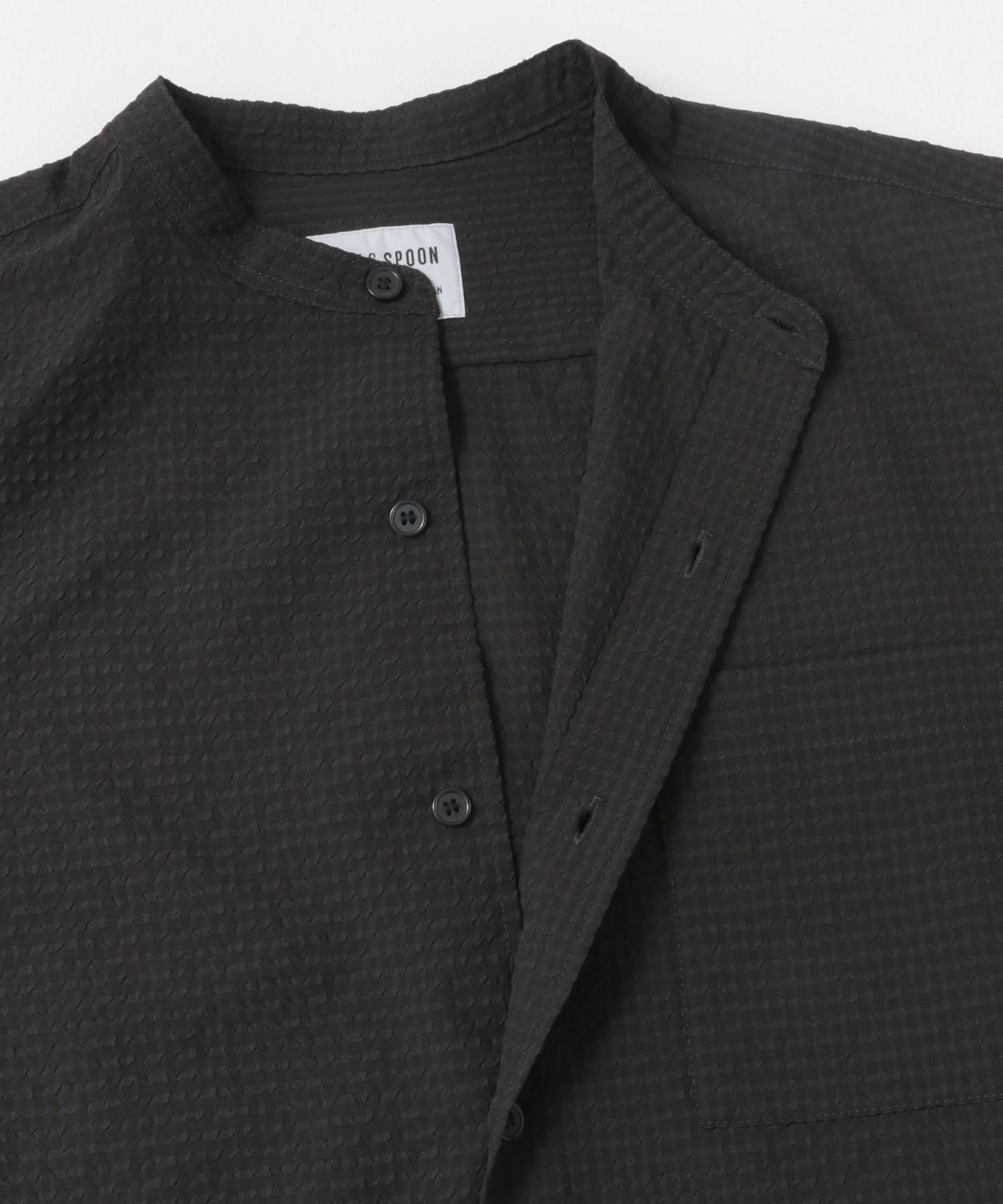 FORK&SPOON　アニヴェンサッカーシャツ DARKBROWN 4