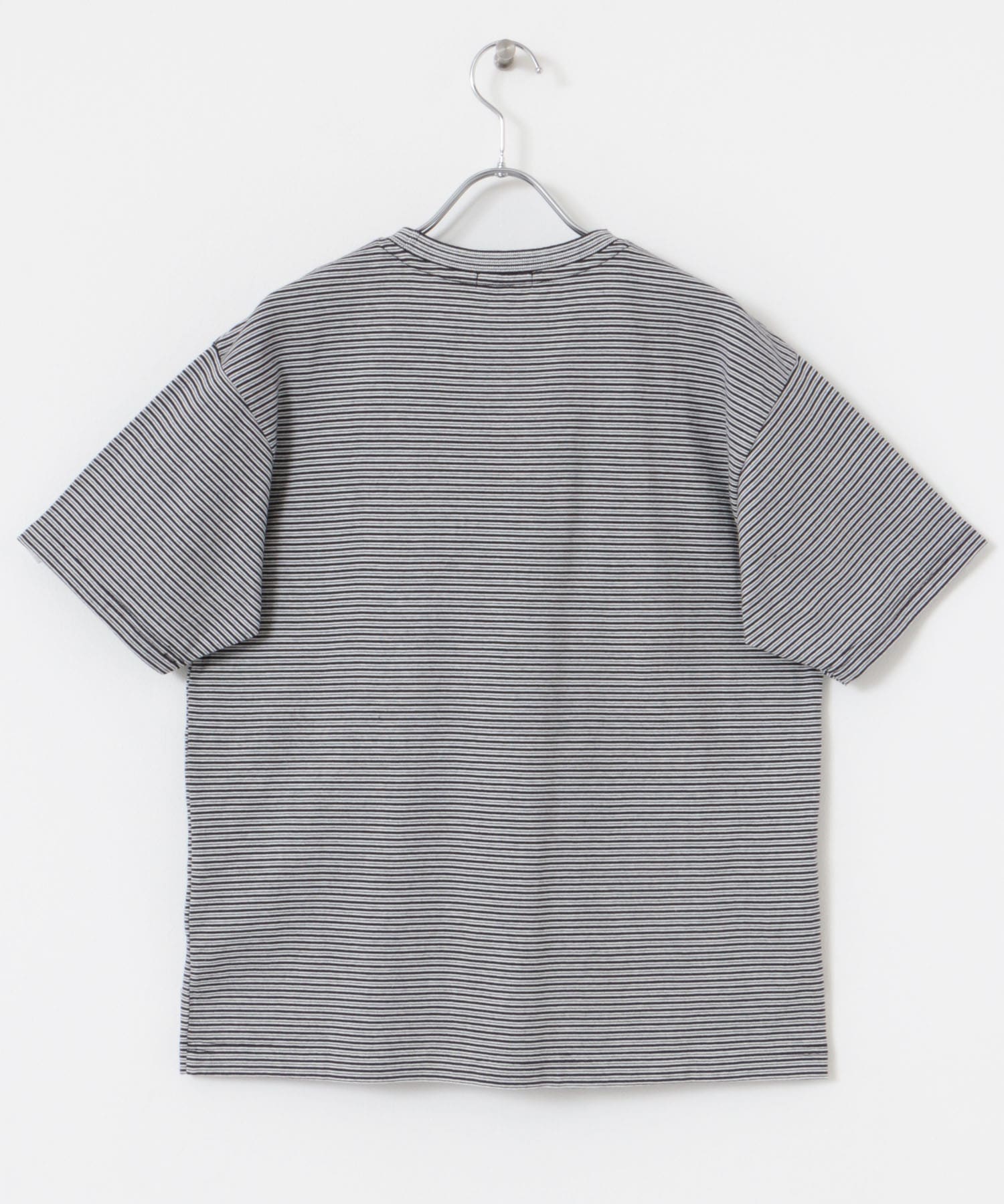 FORK&SPOON　マルチカラーボーダーTシャツ BLACK 1