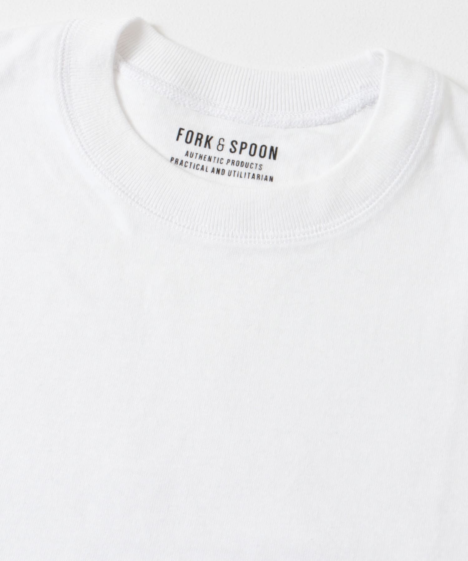 FORK&SPOON　リサイクルコットンショートスリーブTシャツ OFF 1