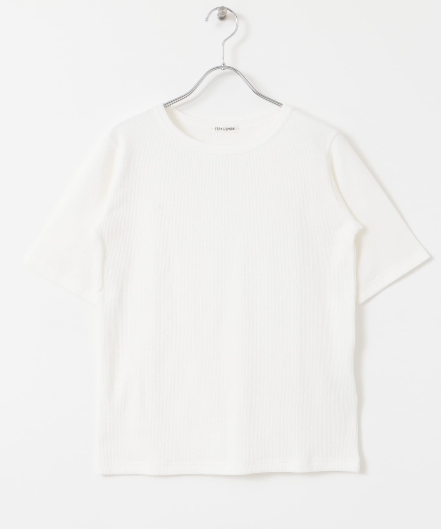 FORK&SPOON　ワッフルジャガードTシャツ OFF 1