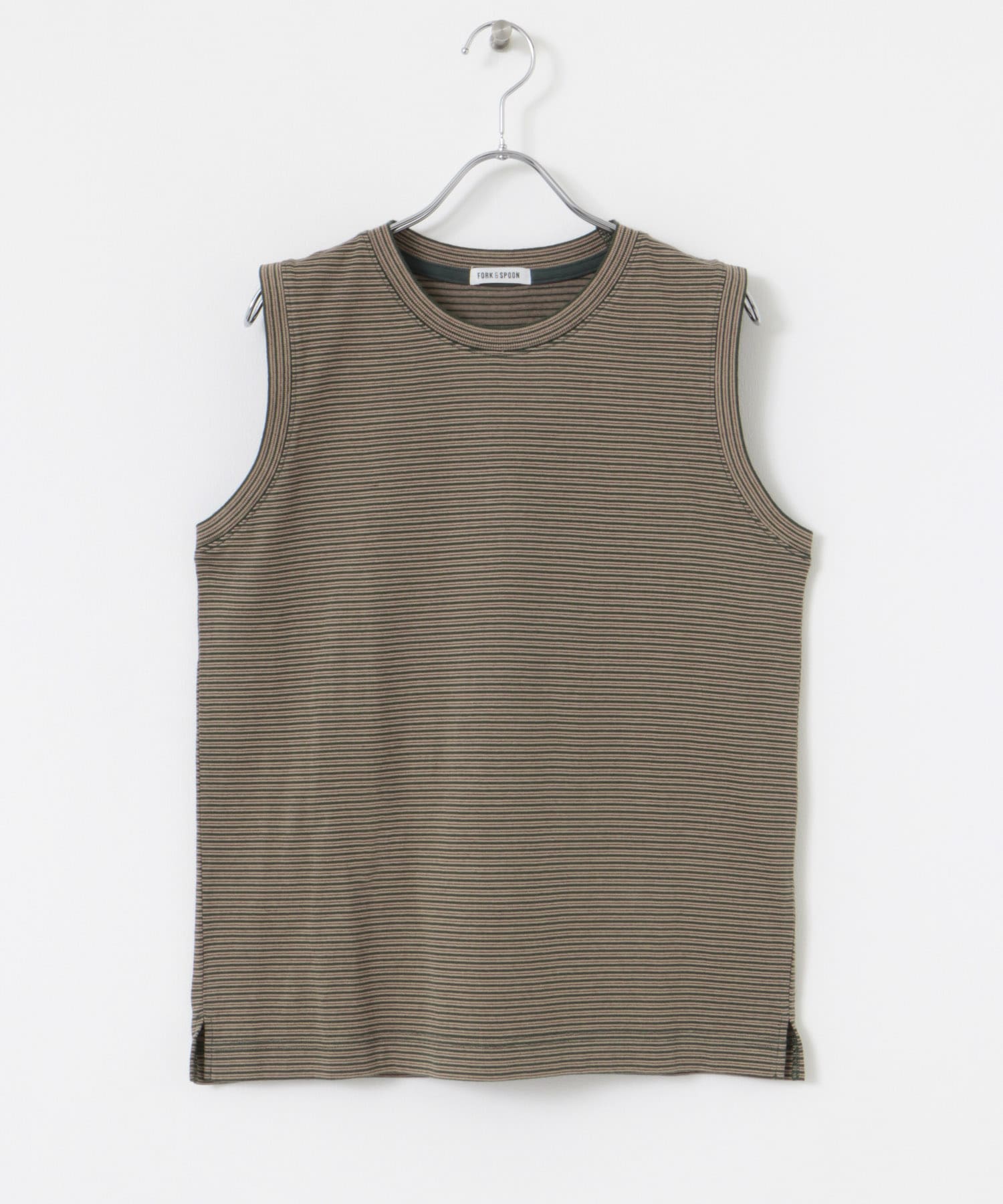 FORK&SPOON　マルチカラーボーダーノースリーブTシャツ GREEN 1