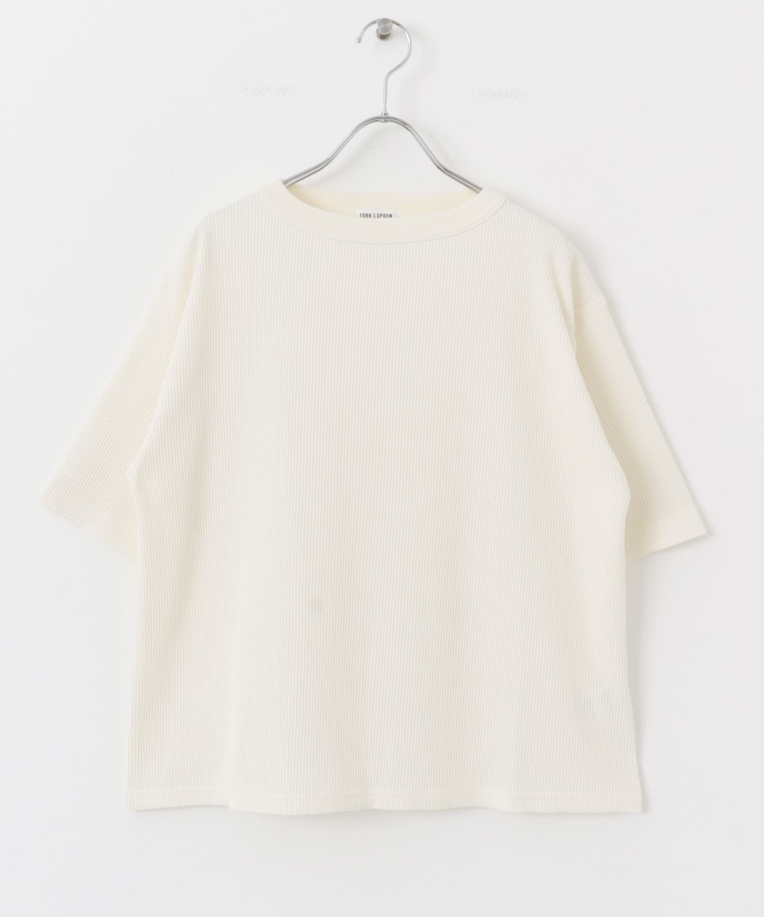 FORK&SPOON　ミニワッフル5分袖Tシャツ OFF 1