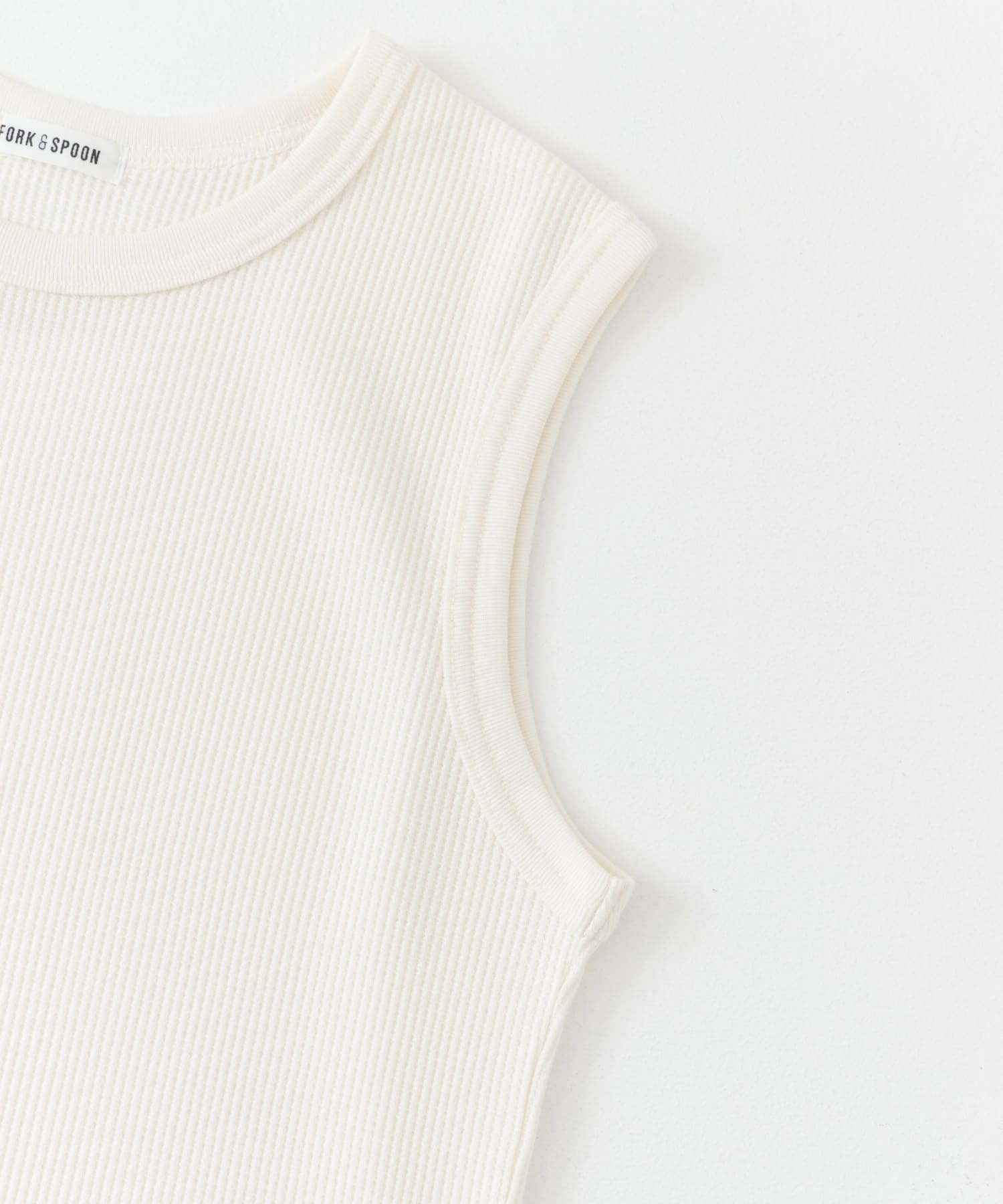 FORK&SPOON　ミニワッフルノースリーブTシャツ OFF 1