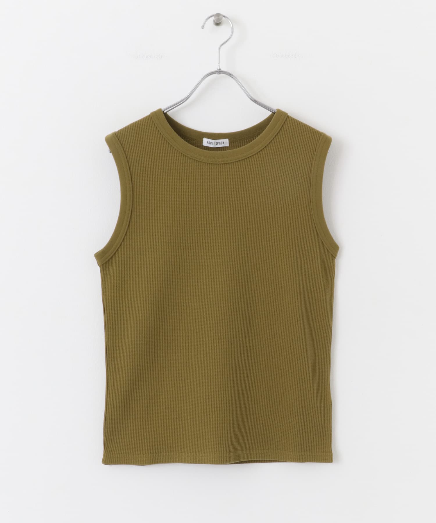 FORK&SPOON　ミニワッフルノースリーブTシャツ TURMERIC 1