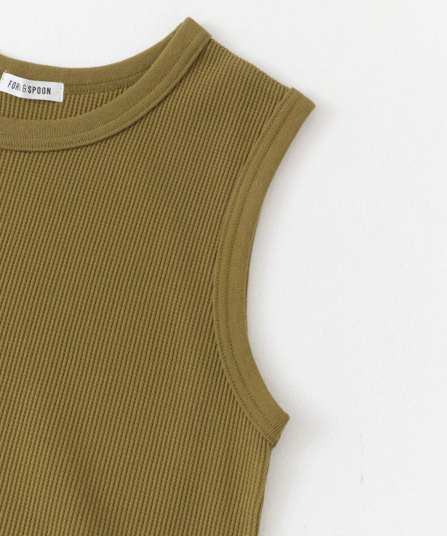 FORK&SPOON　ミニワッフルノースリーブTシャツ TURMERIC 1