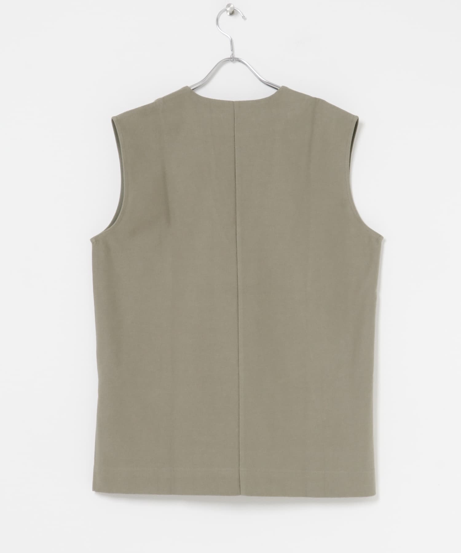 FORK&SPOON　ジャガードUネックベスト KHAKI 1