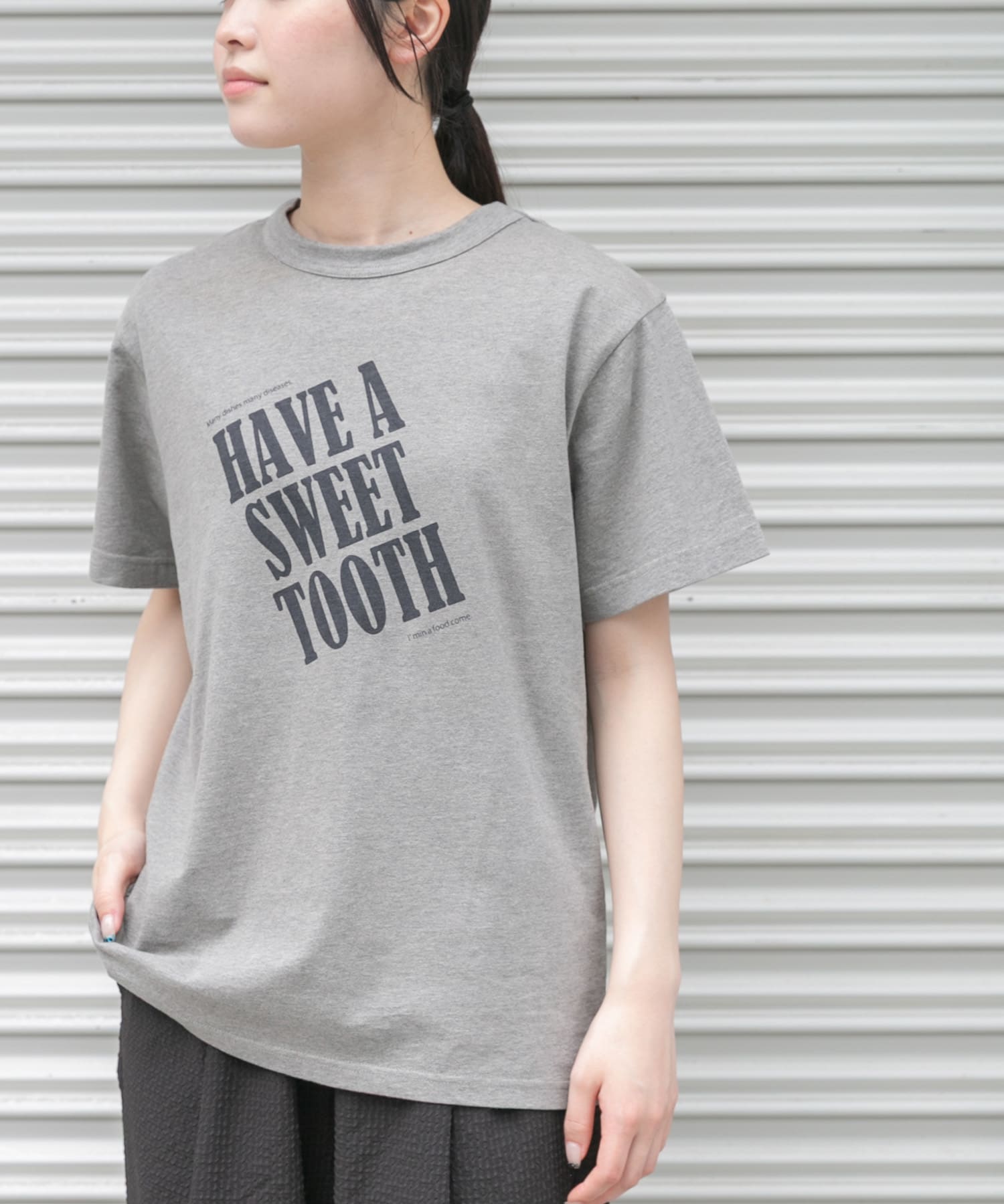 FORK&SPOON　オーバーダイロゴTシャツ