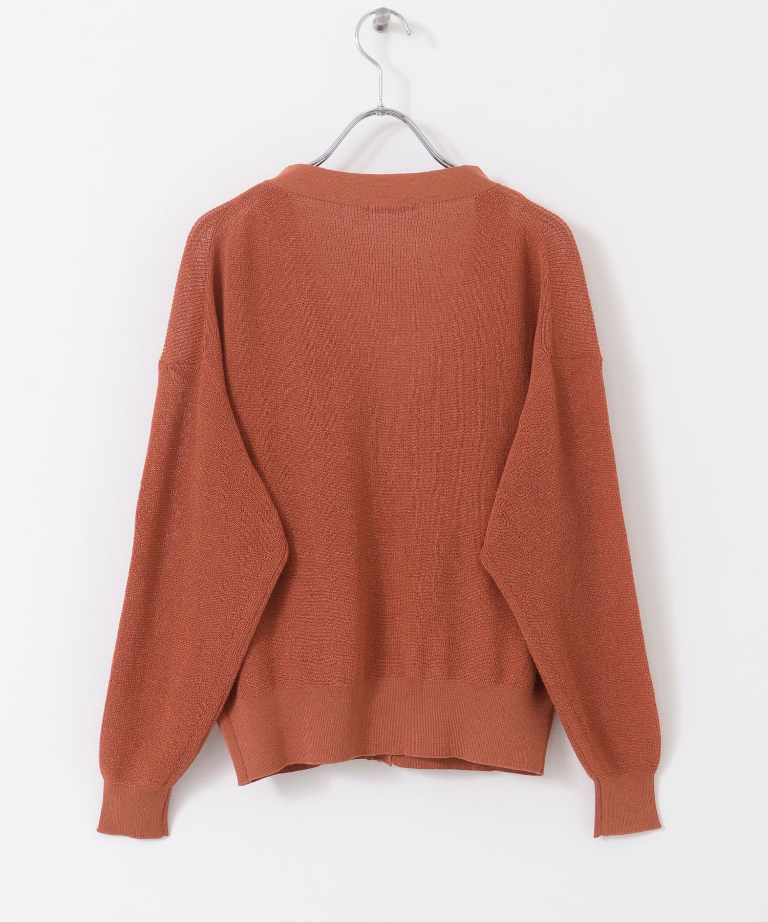 FORK&SPOON　ペーパーニットカーディガン TERRACOTTA 1