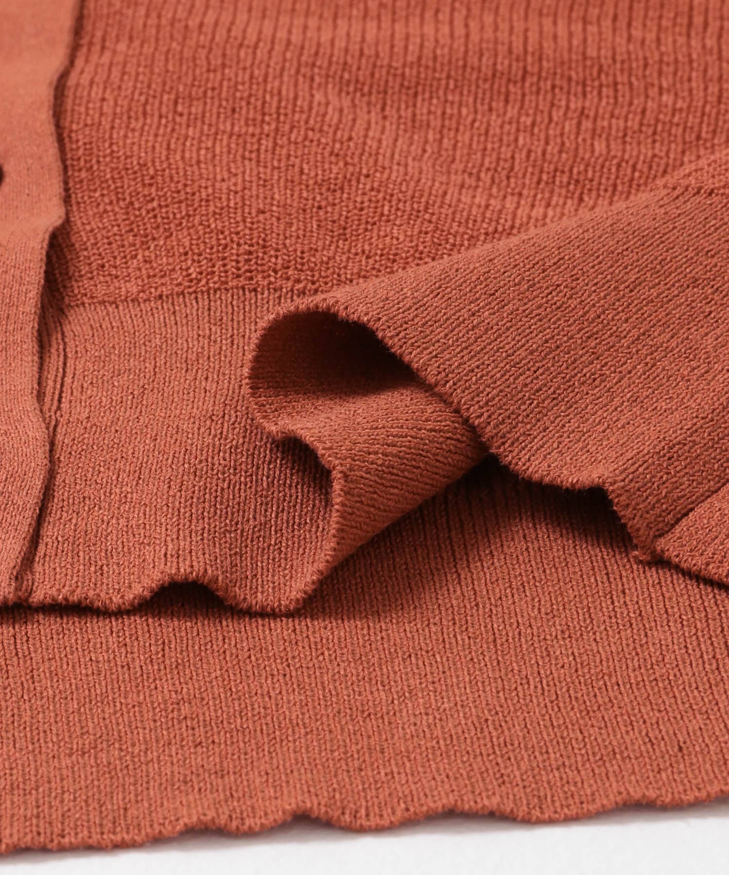 FORK&SPOON　ペーパーニットカーディガン TERRACOTTA 1