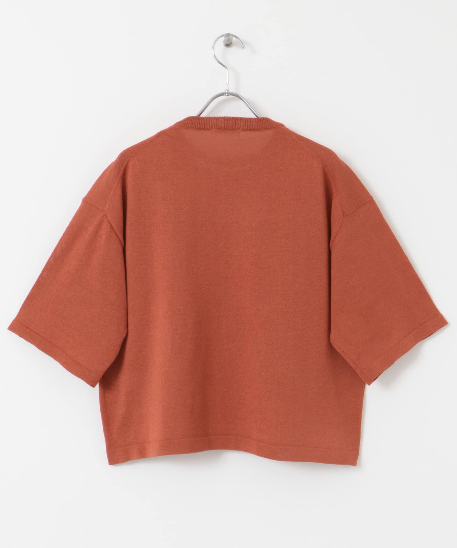 FORK&SPOON　ペーパーニットTシャツ TERRACOTTA 1