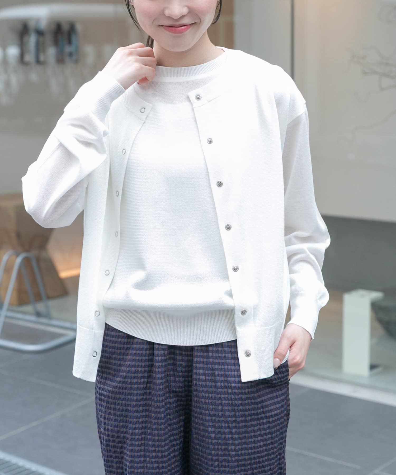 FORK&SPOON　LEVITAニットカーディガン