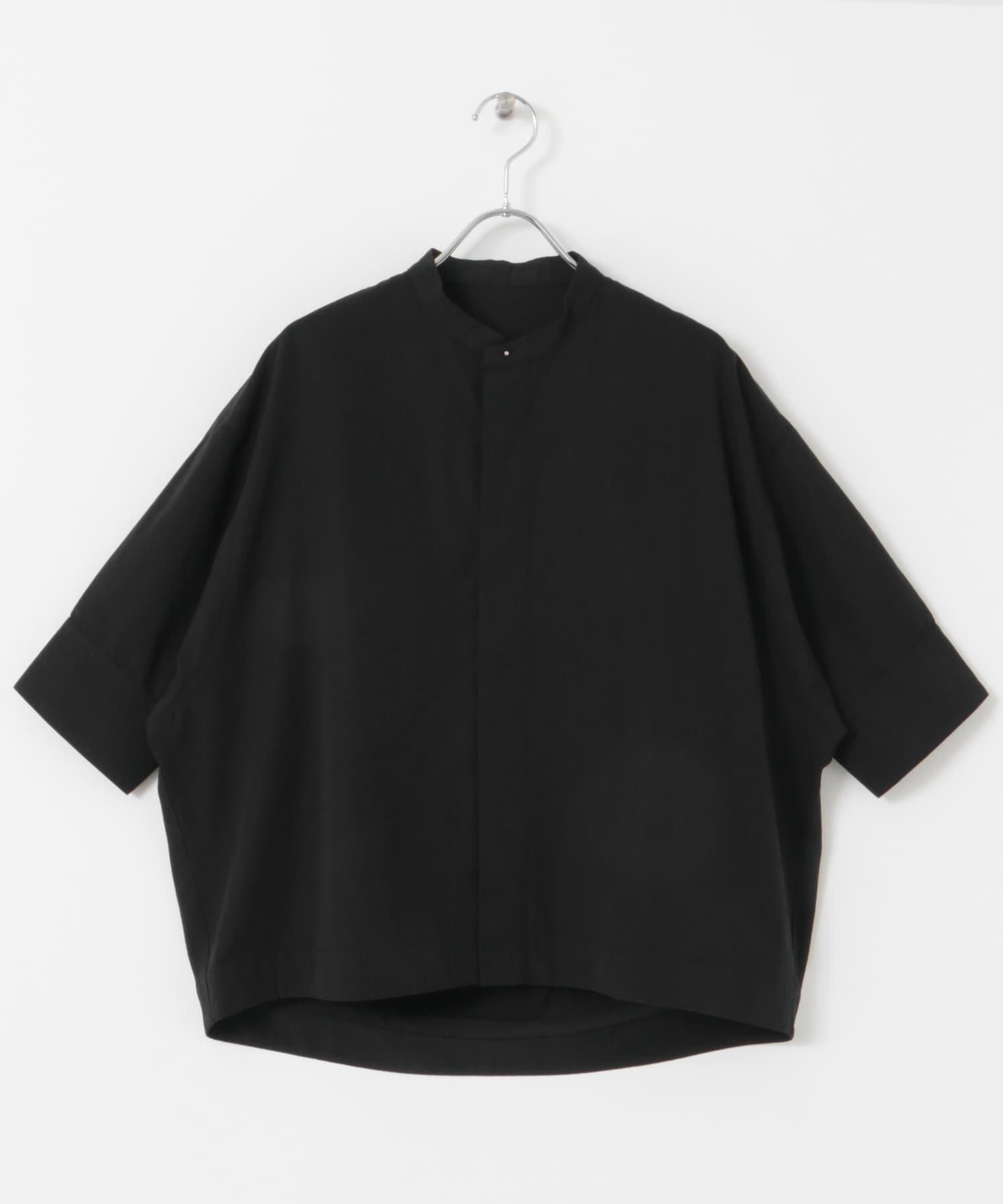 FORK&SPOON　ギボシコクーンショートスリーブシャツ BLACK 1