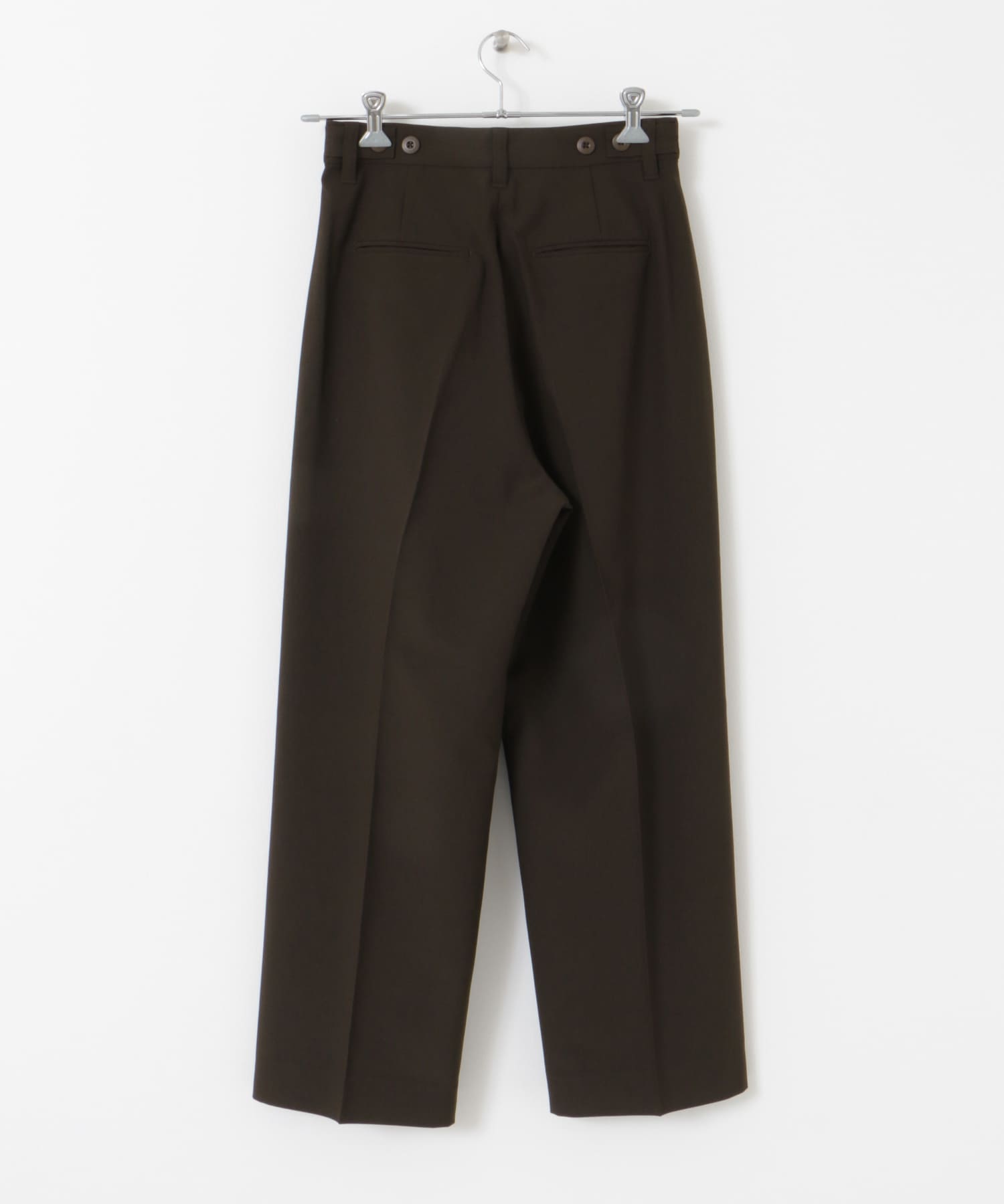 FORK&SPOON　ワンタックトラウザー BROWN 1