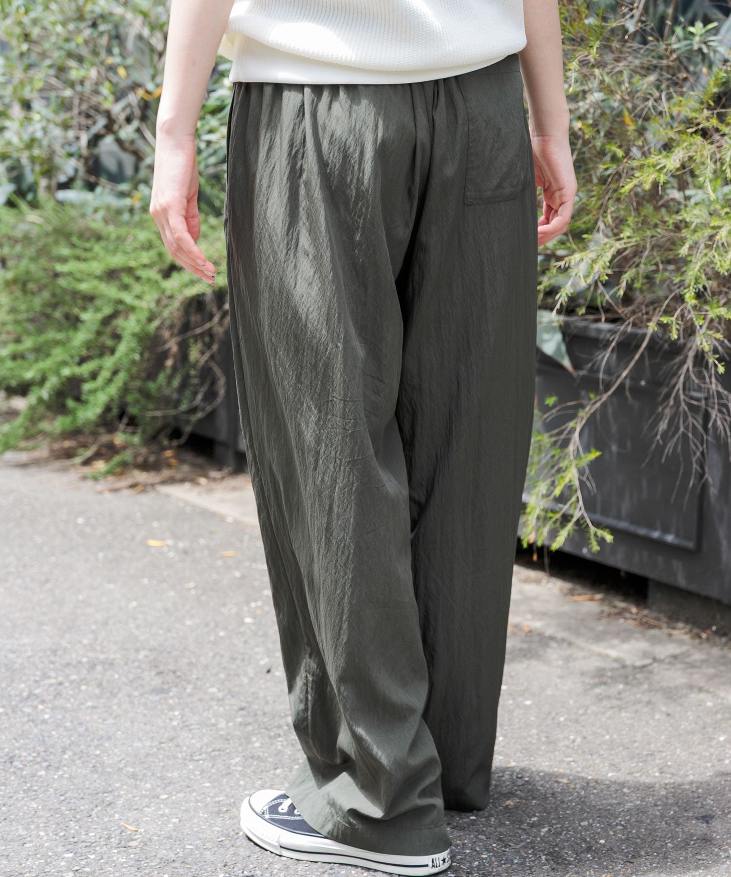 FORK&SPOON　レーヨンナイロンイージーパンツ