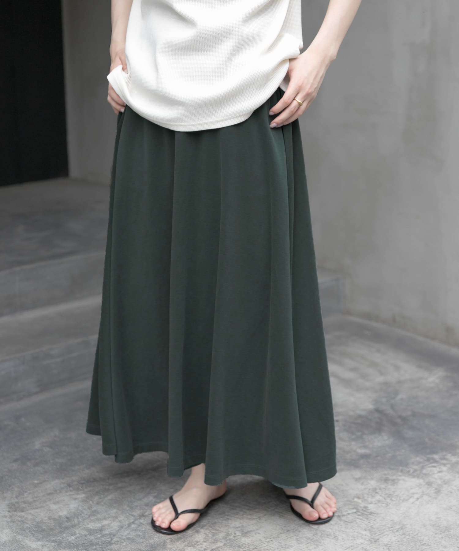 FORK&SPOON　モダールカノコイージースカート